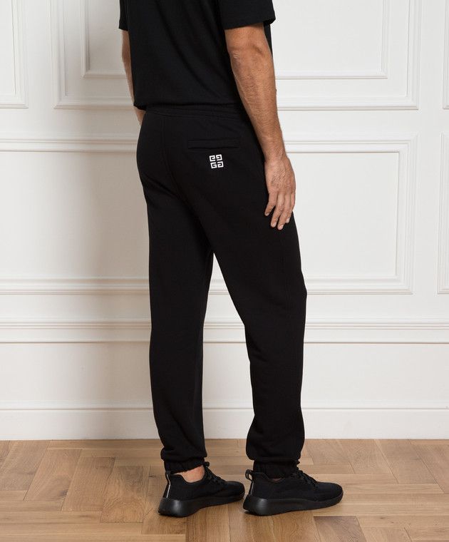 Givenchy Black Embroidered College Arch Logo Sweatpants Size US 32 / EU 48 - 5 Thumbnail