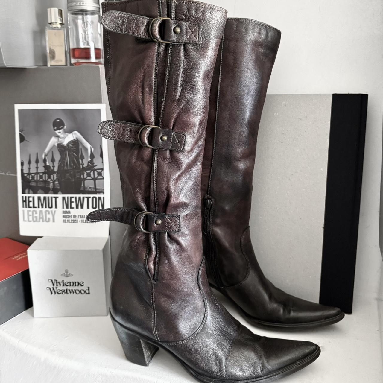 Vintage Archive Vintage biker gladiator boots many belts gradient Size US 5.5 / IT 35.5 - 2 Thumbnail