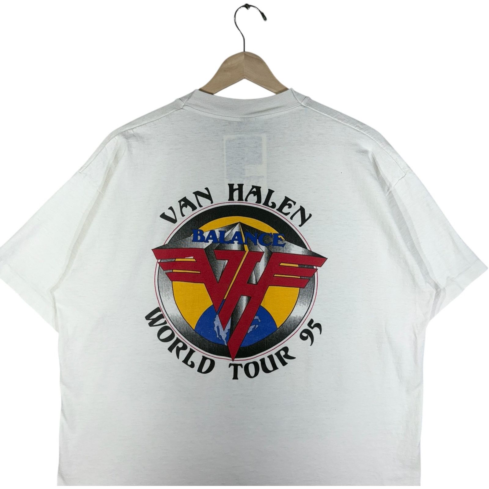 Vintage Vintage Van Halen Balance World Tour Band 90s Tee XL Size US XL / EU 56 / 4 - 6 Thumbnail