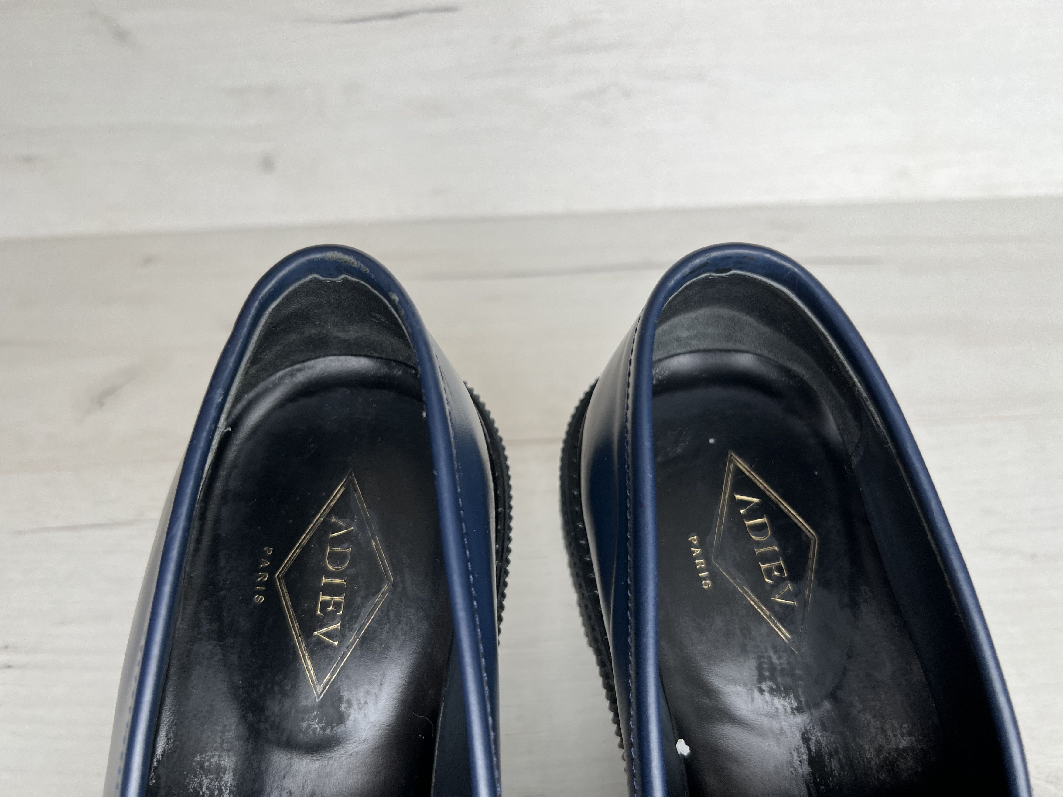 Adieu Paris ICON ADIEU PARIS TYPE 159 BRUSHED LEATHER LOAFERS NAVY Size US 8 / EU 41 - 7 Thumbnail