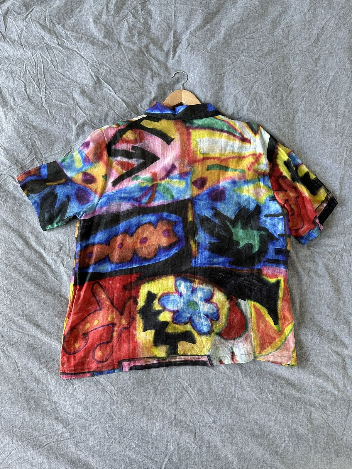 Our Legacy Our Legacy Multicolor Cotton Shirt Oversized Summer Art Tee Size US M / EU 48-50 / 2 - 2 Thumbnail
