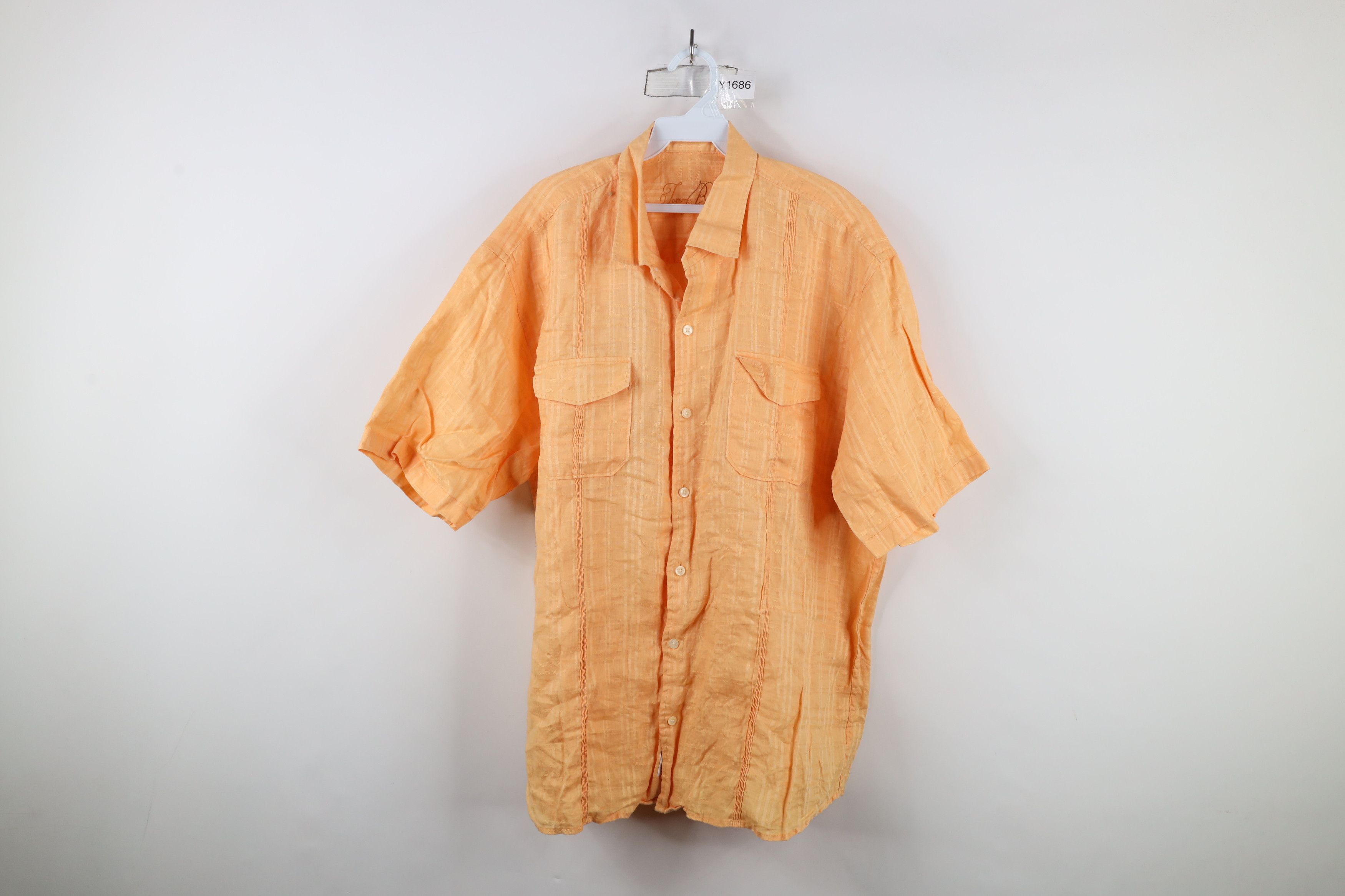 Tommy Bahama × Vintage Tommy Bahama Linen Short Sleeve Collared Board Button Shirt Size US XL / EU 56 / 4 - 1 Thumbnail