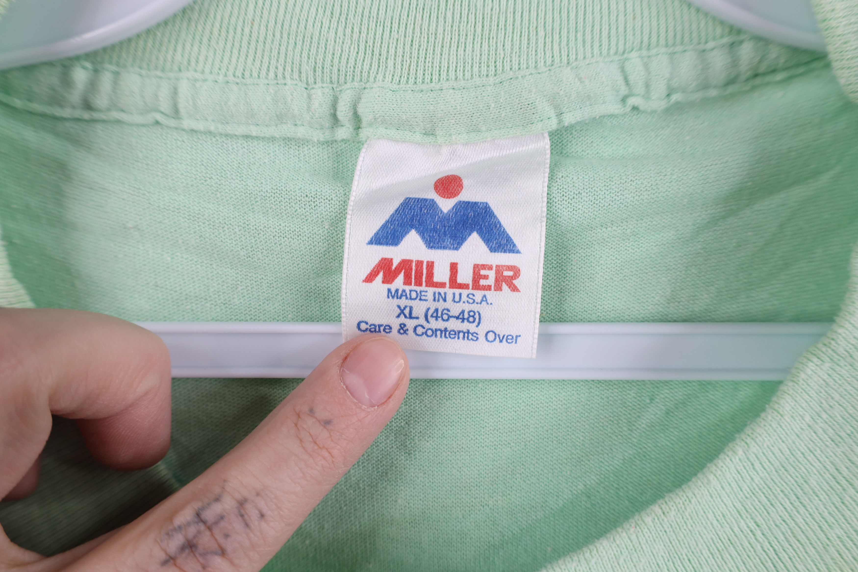 Vintage Vintage 90s Streetwear Short Sleeve T-Shirt Mint Green USA Size XL / US 12-14 / IT 48-50 - 8 Thumbnail