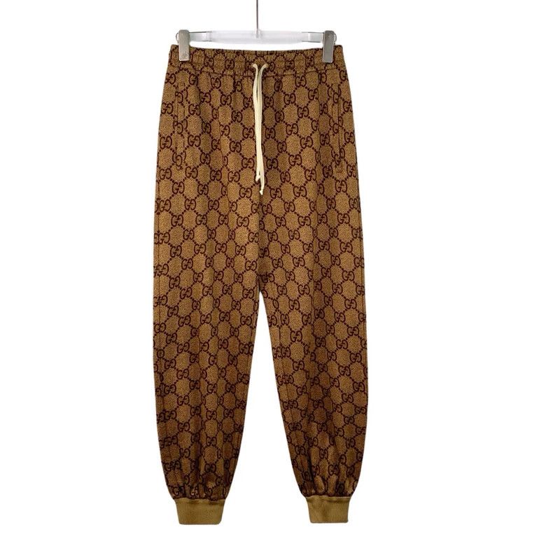 Gucci Gucci SizeXS Brown logo jacquard full print drawstring casu Size 25" / US 0 / IT 36 - 1 Thumbnail