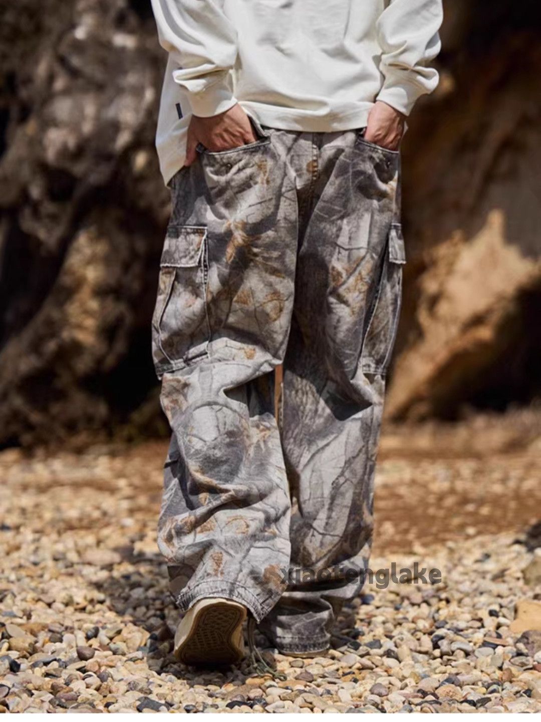 Designer × Japanese Brand × Vintage washed faded loose baggy skate hiphop cargo pants Size US 32 / EU 48 - 5 Thumbnail