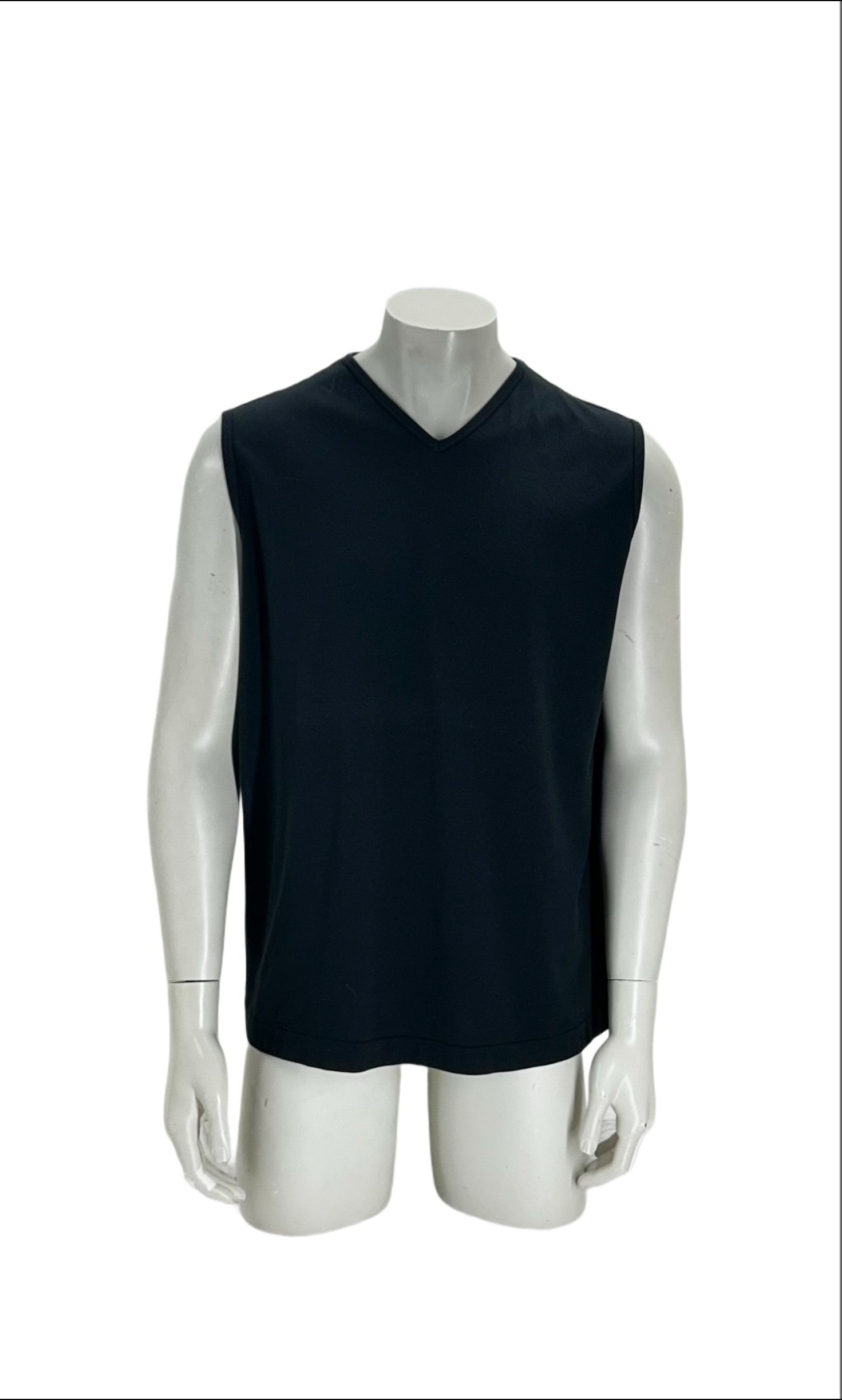 C.P. Company CP Company Black V-Neck Cotton Sleeveless Knitwear Size US XL / EU 56 / 4 - 1 Thumbnail