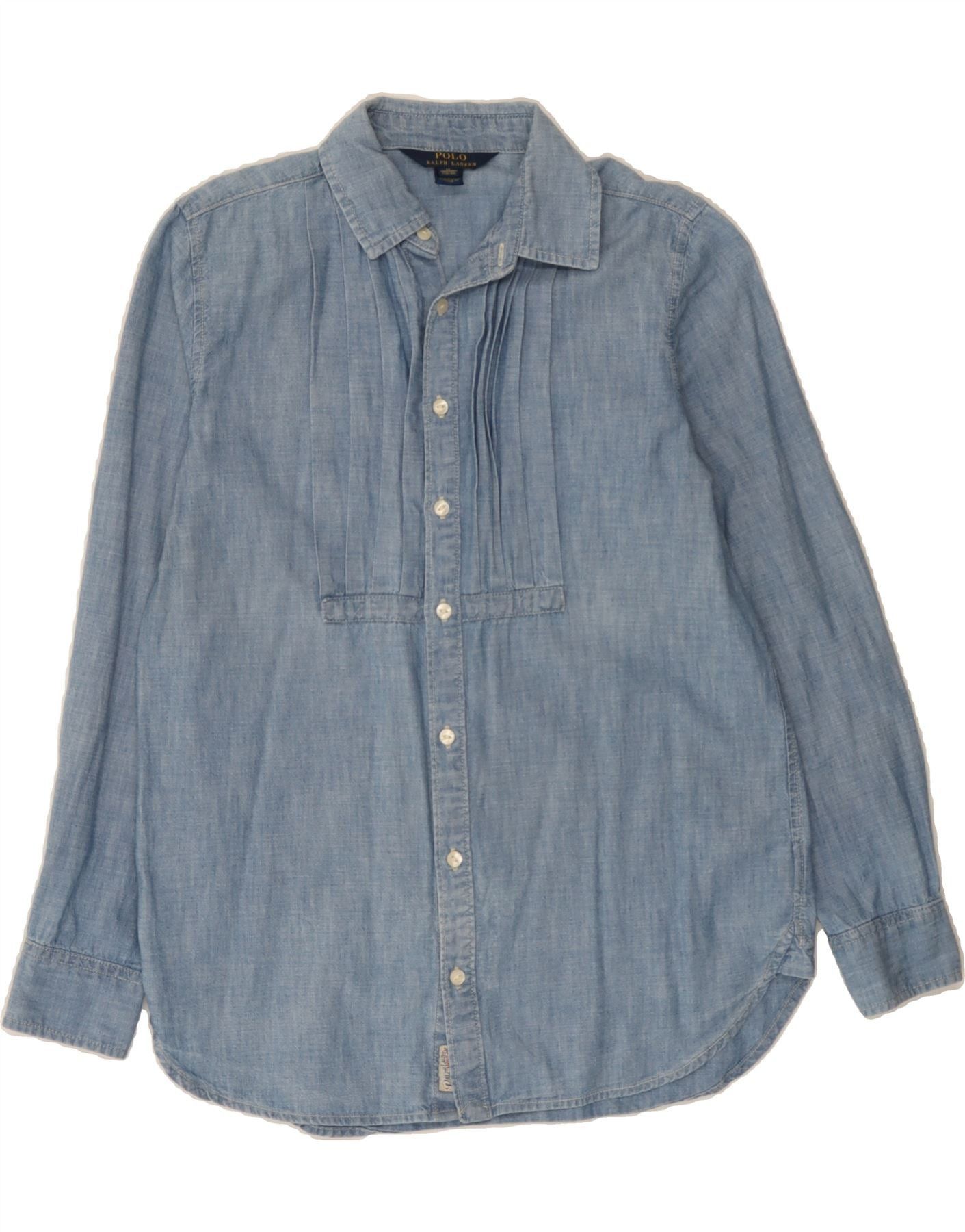 Polo Ralph Lauren Boys Tuxedo Shirt 13-14 Years Blue Cotton Size L / US 10 / IT 46 - 1 Thumbnail