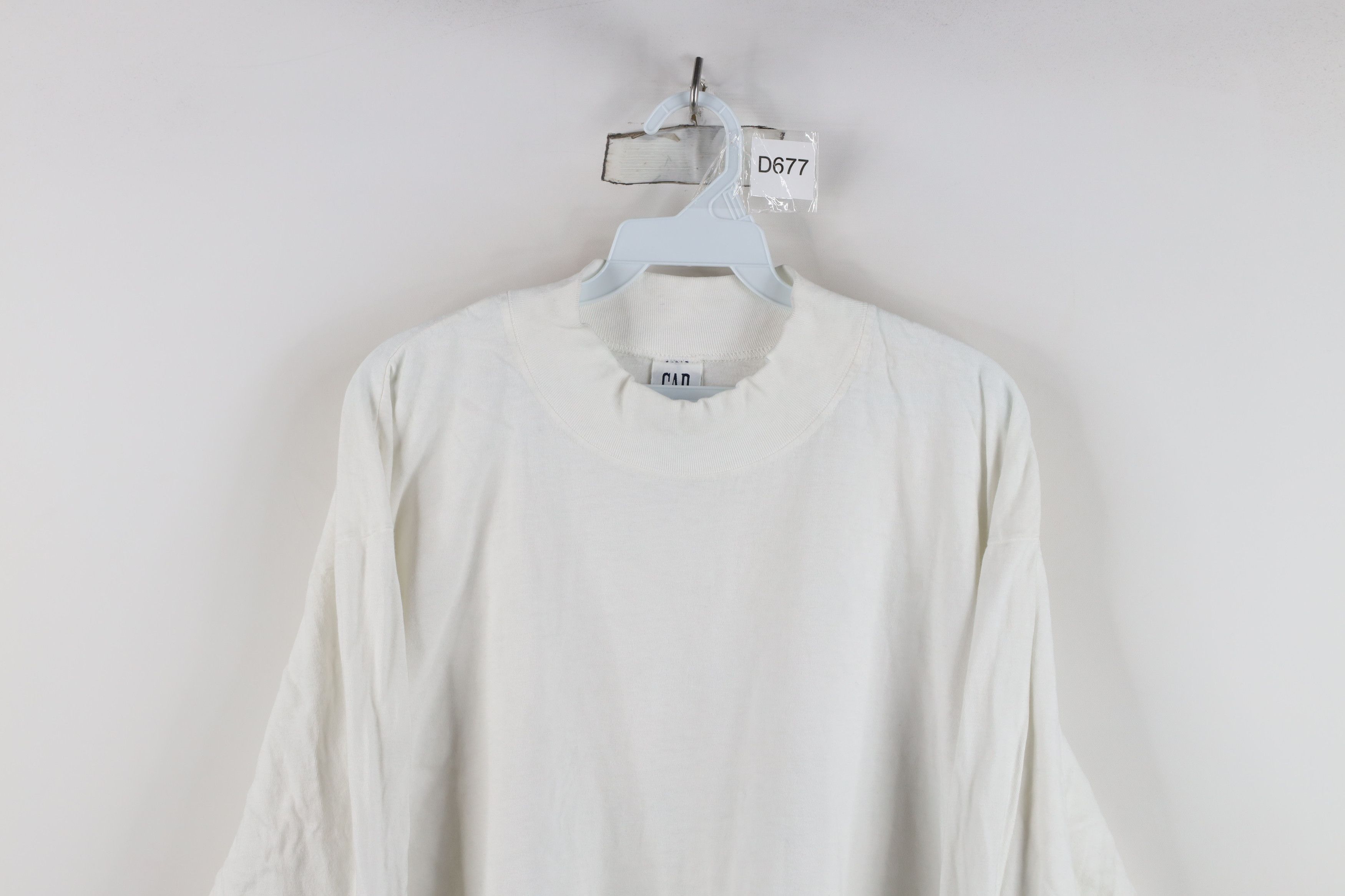 Gap Vintage 90s Gap Mock Neck Long Sleeve T-Shirt Cotton USA Size US L / EU 52-54 / 3 - 2 Thumbnail
