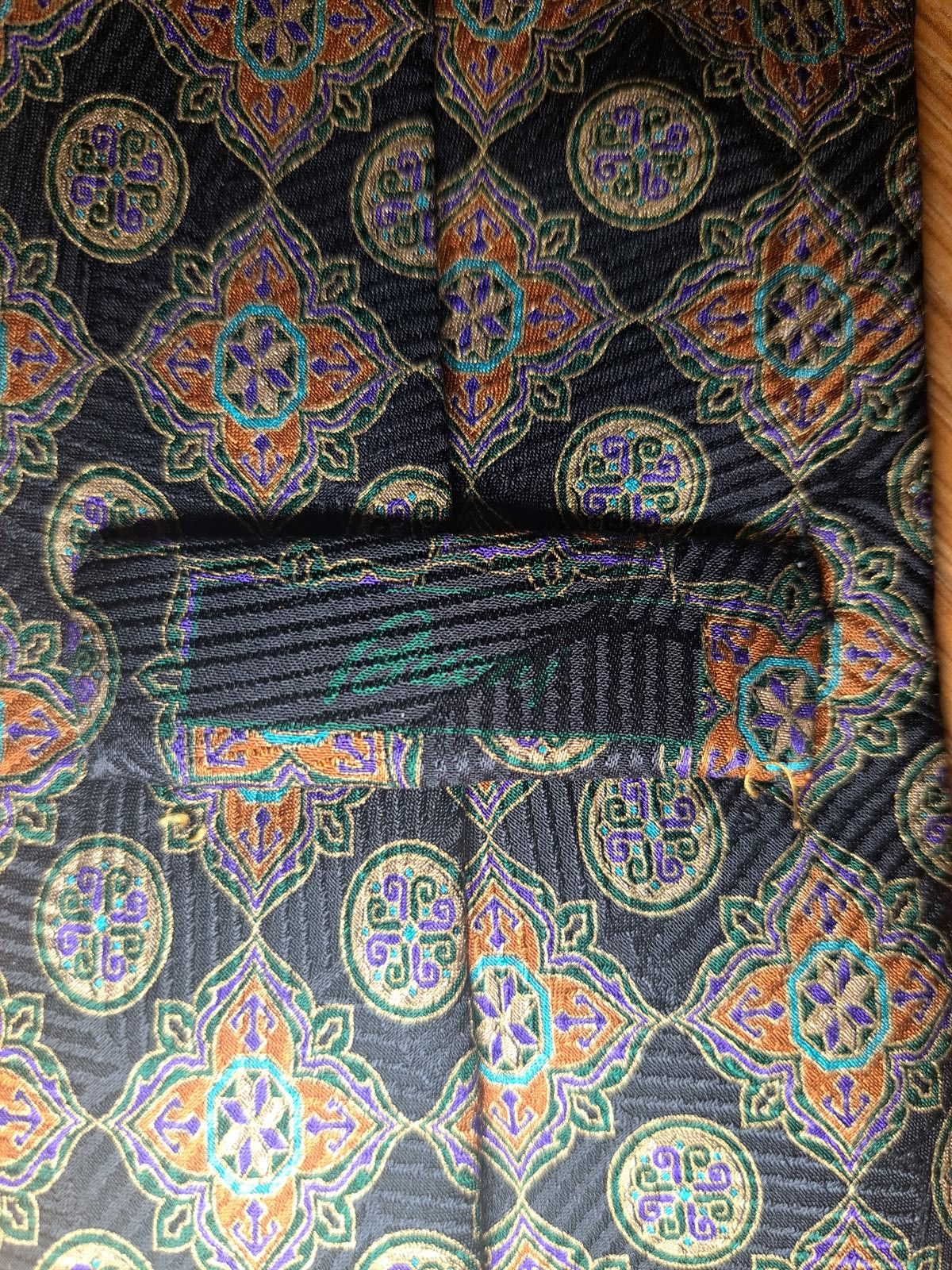 Brioni Brioni Silk Tie Multicolor Geometric Handmade in Italy Wide Size ONE SIZE - 2 Thumbnail