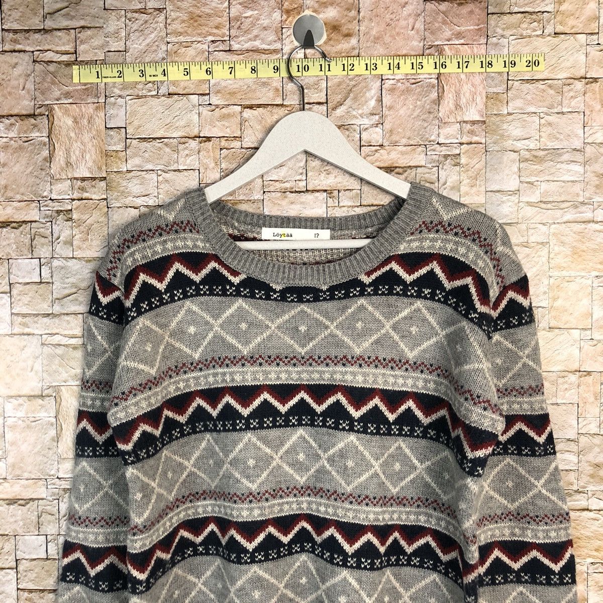 Homespun Knitwear DL Loy Taa Grey art vintage Knitwear #A262 Size US S / EU 44-46 / 1 - 2 Thumbnail
