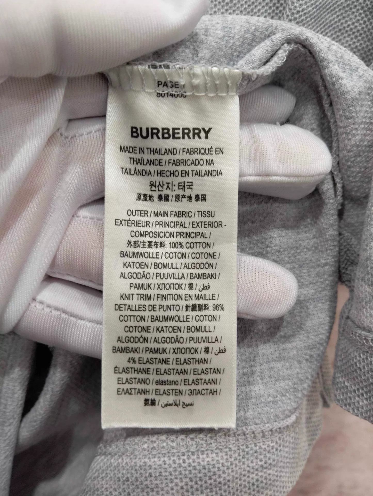 Burberry Burberry Gray Short Sleeve Polo M 95 New Size US M / EU 48-50 / 2 - 6 Thumbnail