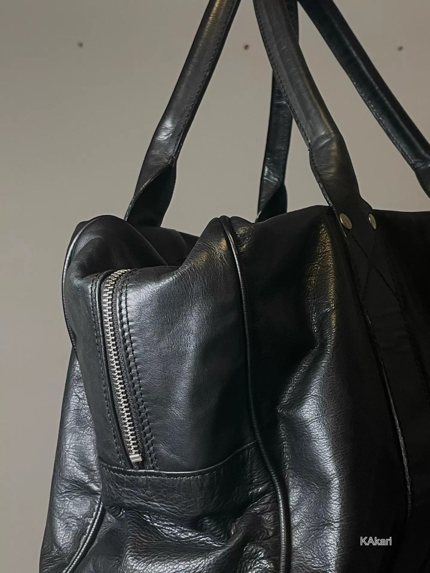Ann Demeulemeester Black Leather Tote Bag Size ONE SIZE - 4 Thumbnail