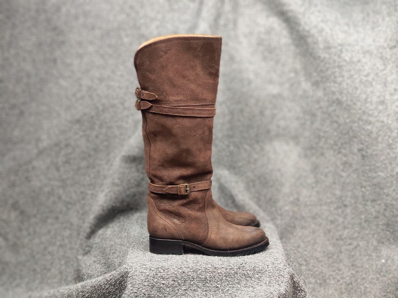 Sendra Sendra Riding Casual High boots womens Brown Suede Leather Size US 6 / IT 36 - 1 Thumbnail