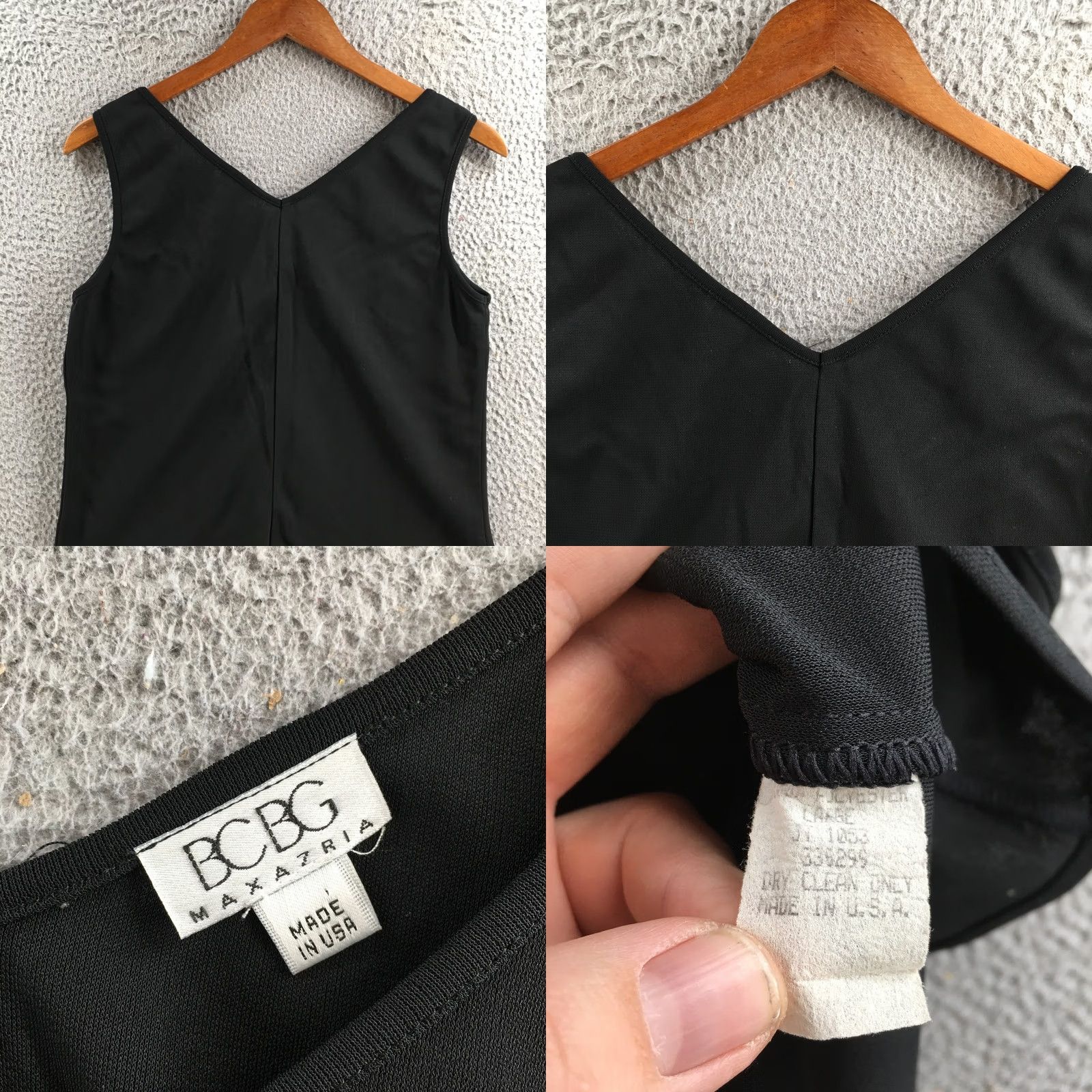 Bcbgmaxazria BCBGMAXAZRIA Blouse Womens Large Black Sleeveless V-Neck Pullover Tank Top Size L / US 10 / IT 46 - 8 Thumbnail