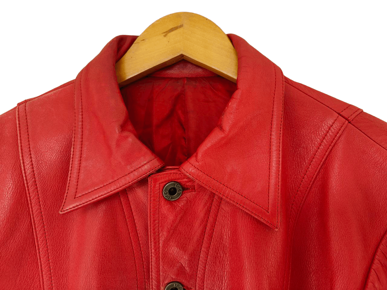 5351 POUR LES HOMMES Rare 5351 Pour Les Hommes Red Leather Jacket Size US S / EU 44-46 / 1 - 5 Thumbnail