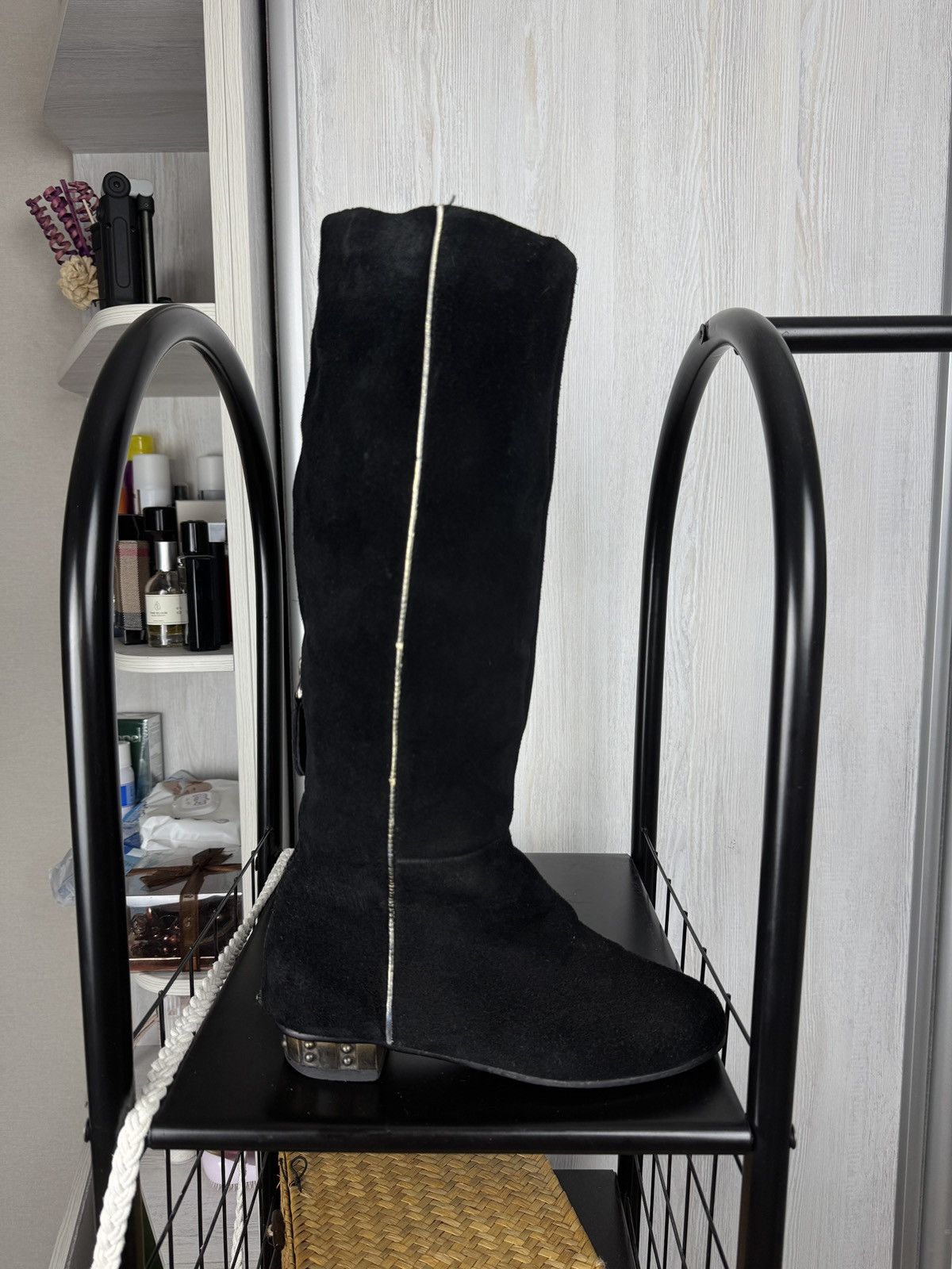 Chanel Chanel Archive Suede 90s 00s CC Logo Zipper Knee-High Boots Size US 8 / IT 38 - 14 Thumbnail