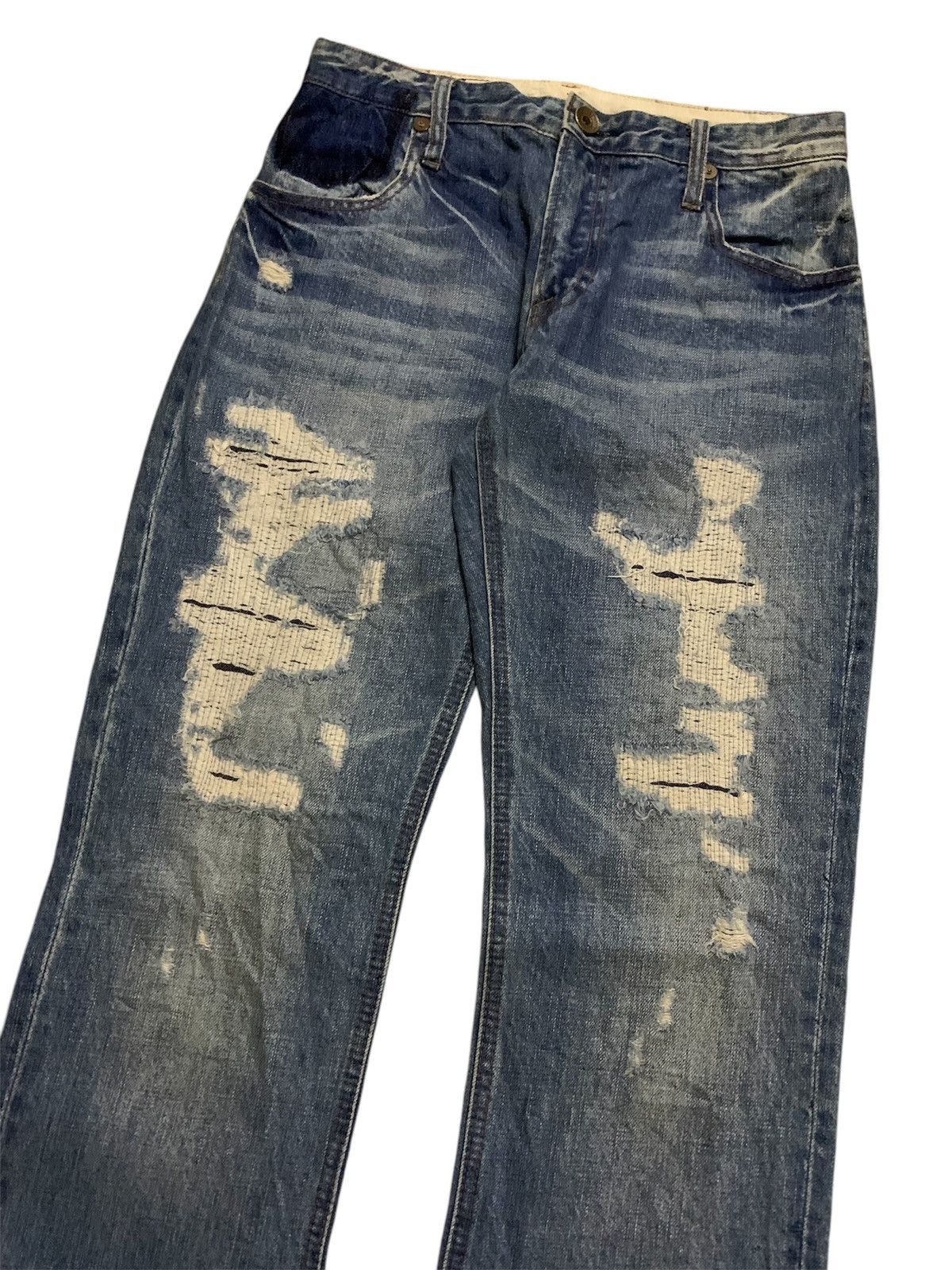 Japanese Brand Vintage Westwood Outfitters Boro Denim Size 29" - 2 Thumbnail