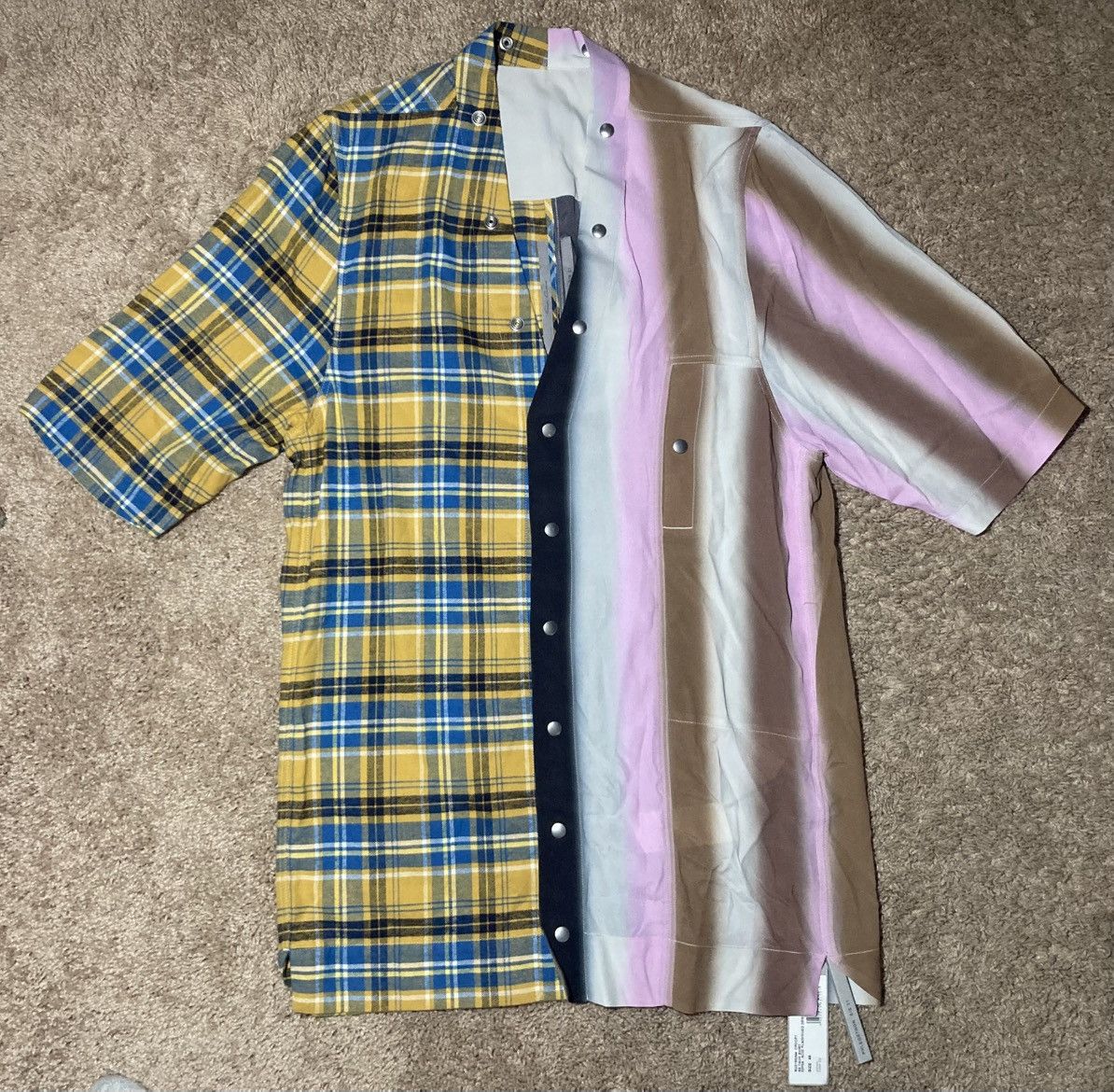 Rick Owens New SS21 Rick Owens Phlegethon Faun Shirt Flannel Hybrid 46 Size US S / EU 44-46 / 1 - 2 Thumbnail
