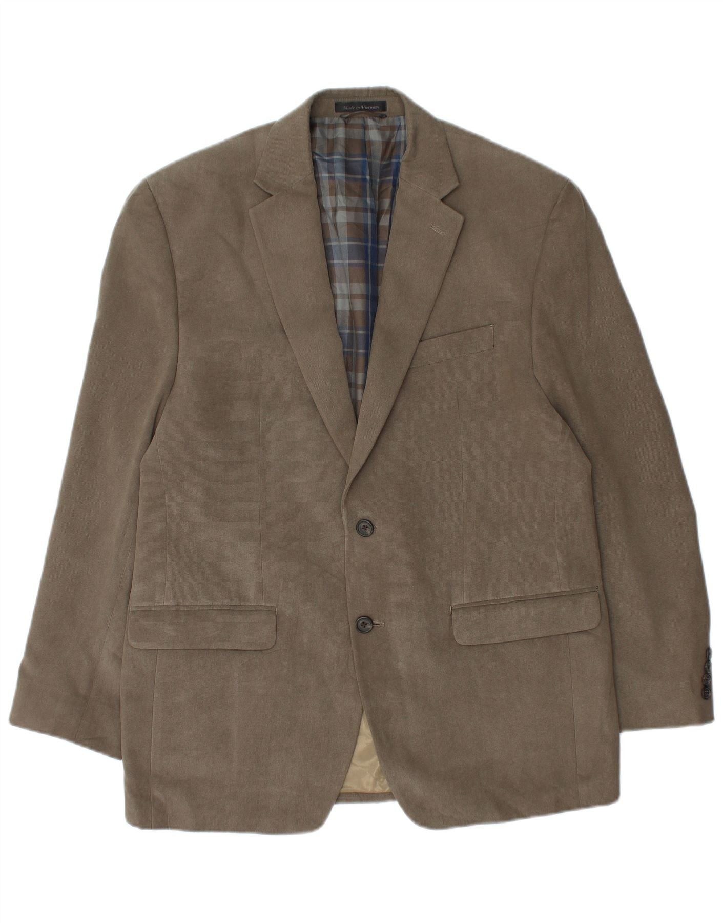 Ralph Lauren Mens 2 Button Blazer Jacket UK 42 XL Khaki Houndstooth Size US L / EU 52-54 / 3 - 1 Thumbnail