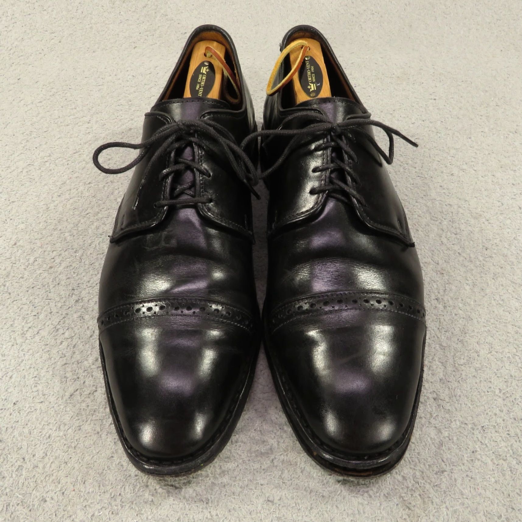 Allen Edmonds Allen Edmonds Men Shoes 10.5 E Black Leather Boulevard Cap Toe Oxford Dress Shoe Size ONE SIZE - 5 Thumbnail