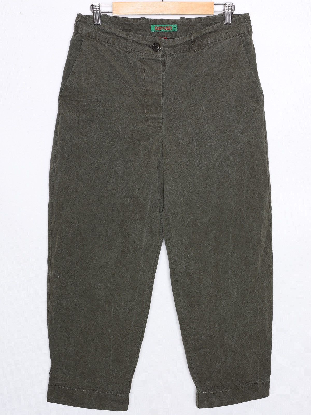 Casey Casey Casey Casey Bee Pants Washed Olive Khaki Trousers Pantalon Size 27" / US 4 / IT 40 - 4 Thumbnail