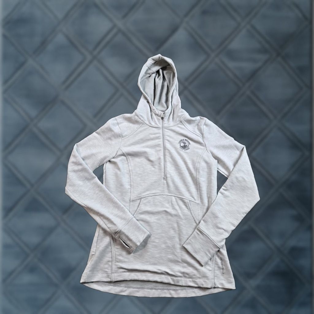 Vintage Zero Restrictions Golf Hoodie Womens Small Gray 1/2 Zip Pullover Pebble Beach Size S / US 4 / IT 40 - 1 Thumbnail