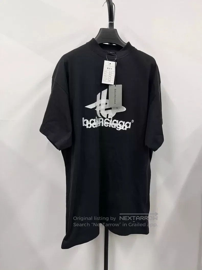 Balenciaga Balenciaga Phantom overlap 3B logo distressed short-sleeve Size US S / EU 44-46 / 1 - 1 Thumbnail