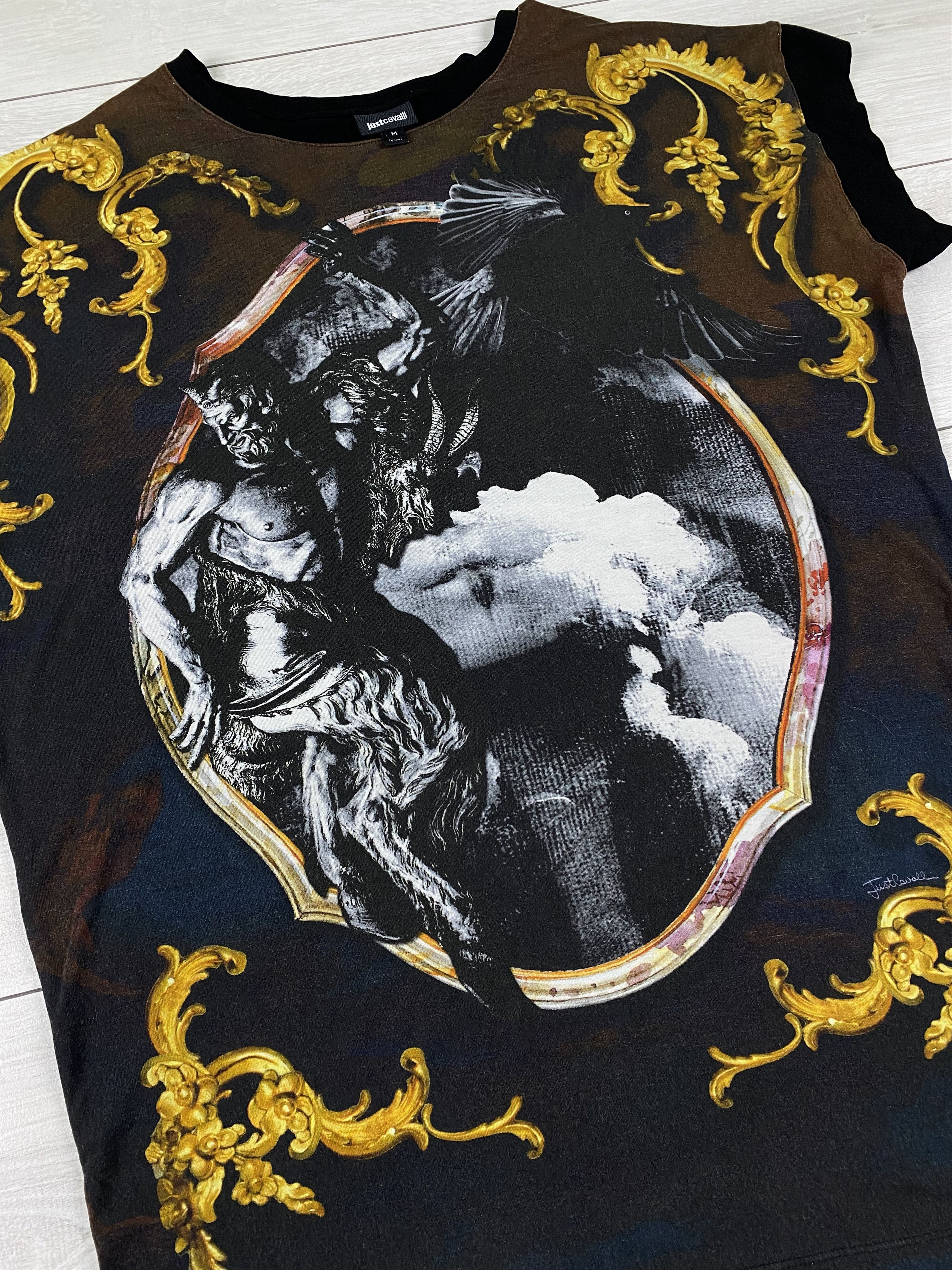 Roberto Cavalli Rare just cavalli womens baroque dress t-shirt toonique Size M / US 6-8 / IT 42-44 - 5 Thumbnail