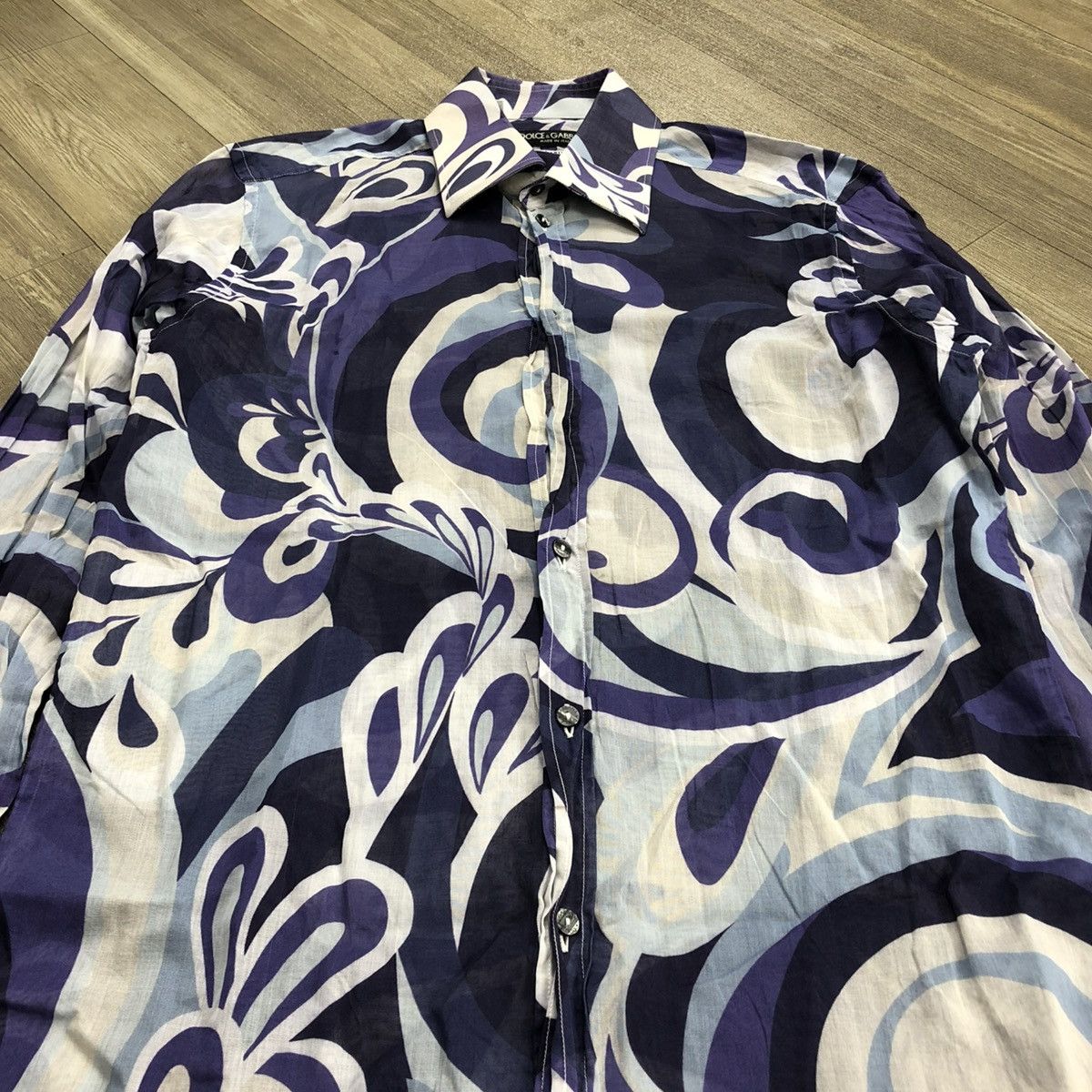 Dolce & Gabbana × Vintage Vintage Dolce & Cabbana Martini Silk Abstract Button Up Size M / US 6-8 / IT 42-44 - 3 Thumbnail
