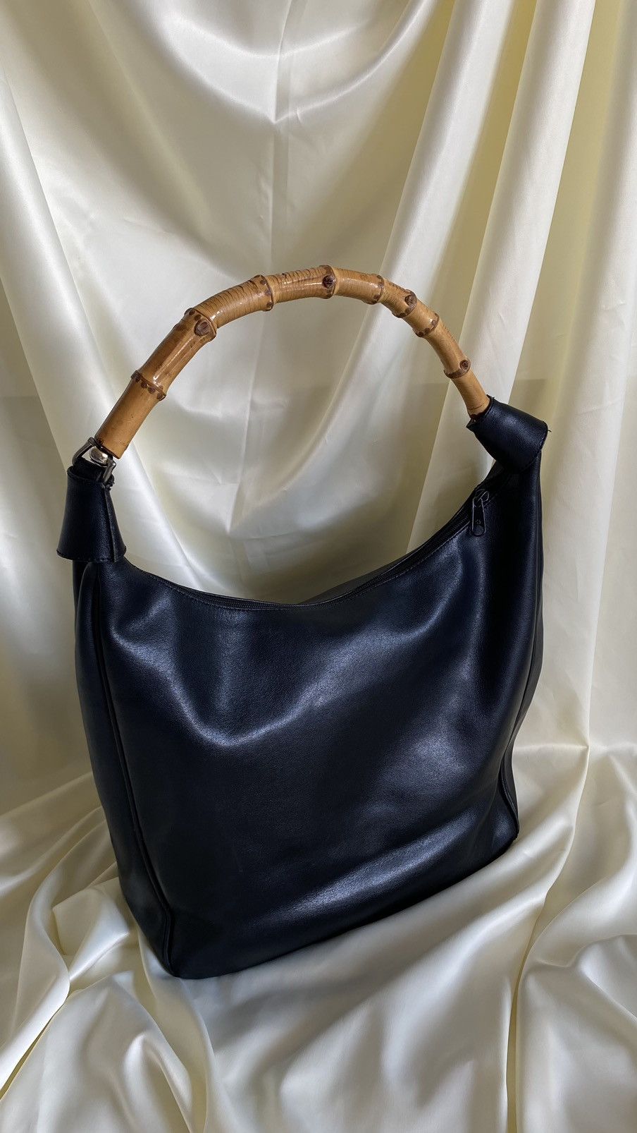 Vintage Vintage leatherette bamboo shoulder bag Size ONE SIZE - 3 Thumbnail
