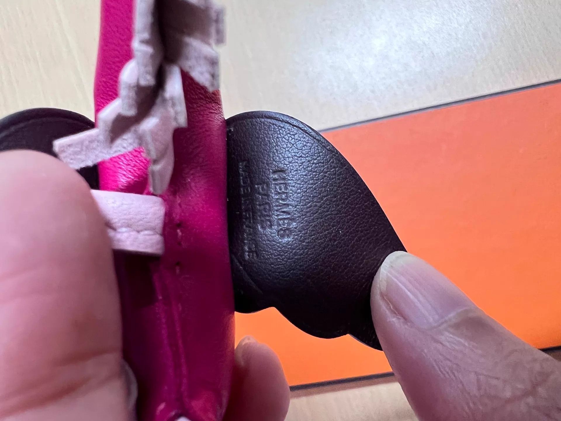 Hermes HERMES Pegase Leather Charm NWT Rose Sakura Pink Ebony Size ONE SIZE - 4 Thumbnail