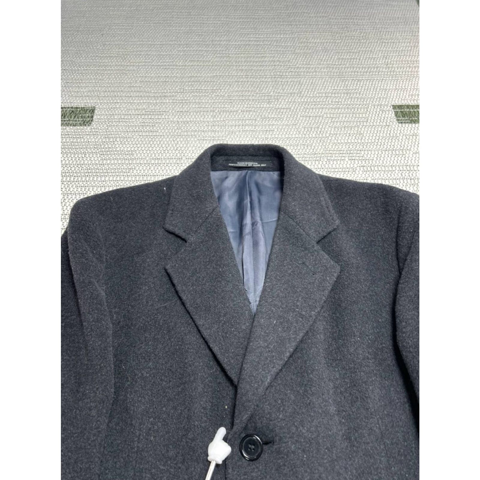 Vintage John Weitz Coat 44 Black Cashmere Notch Lapel Single Vent Casual Winter Mens Size US S / EU 44-46 / 1 - 4 Thumbnail