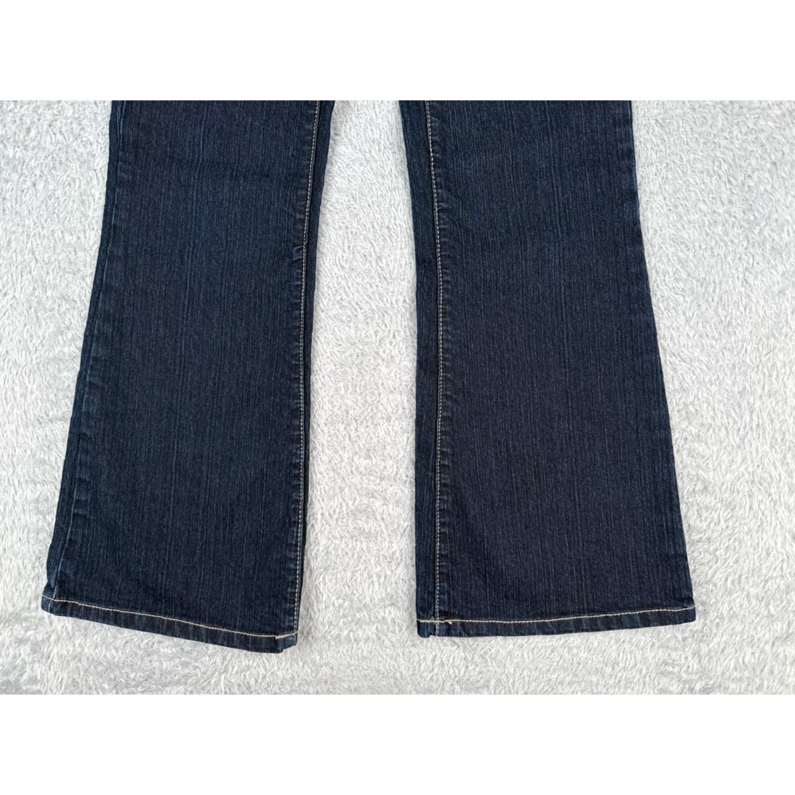 Calvin Klein VINTAGE Calvin Klein Jeans Women 28x28 Denim Flared Dark Blue Cotton Low Rise 28 Inseam 5-Pocket Womens Jeans Size 27" / US 4 / IT 40 - 2 Thumbnail