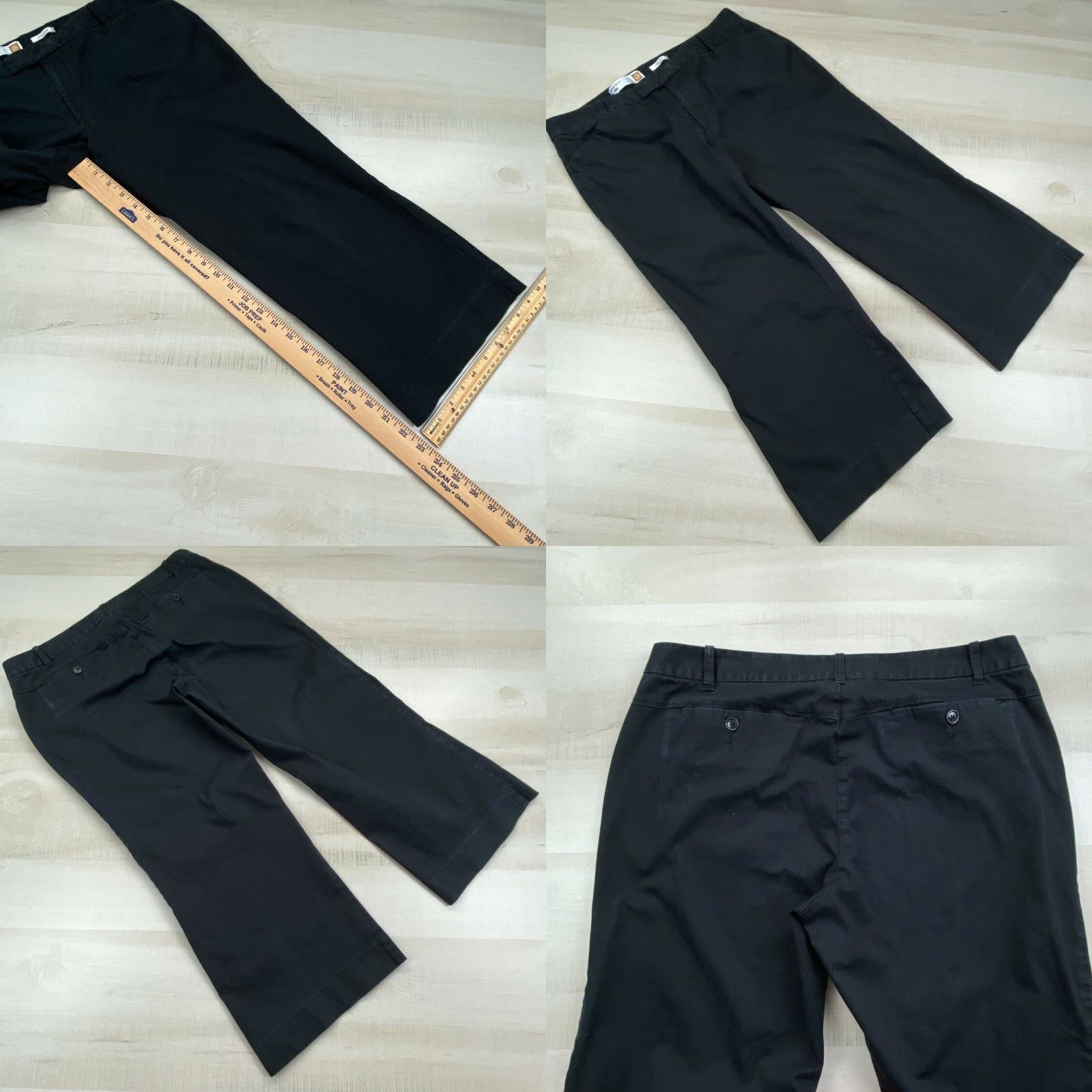 Old Navy Old Navy Womens Cropped Capri Pants Navy Blue 12 Regular Straight Leg Stretch Size 34" / US 12 / IT 48 - 8 Thumbnail