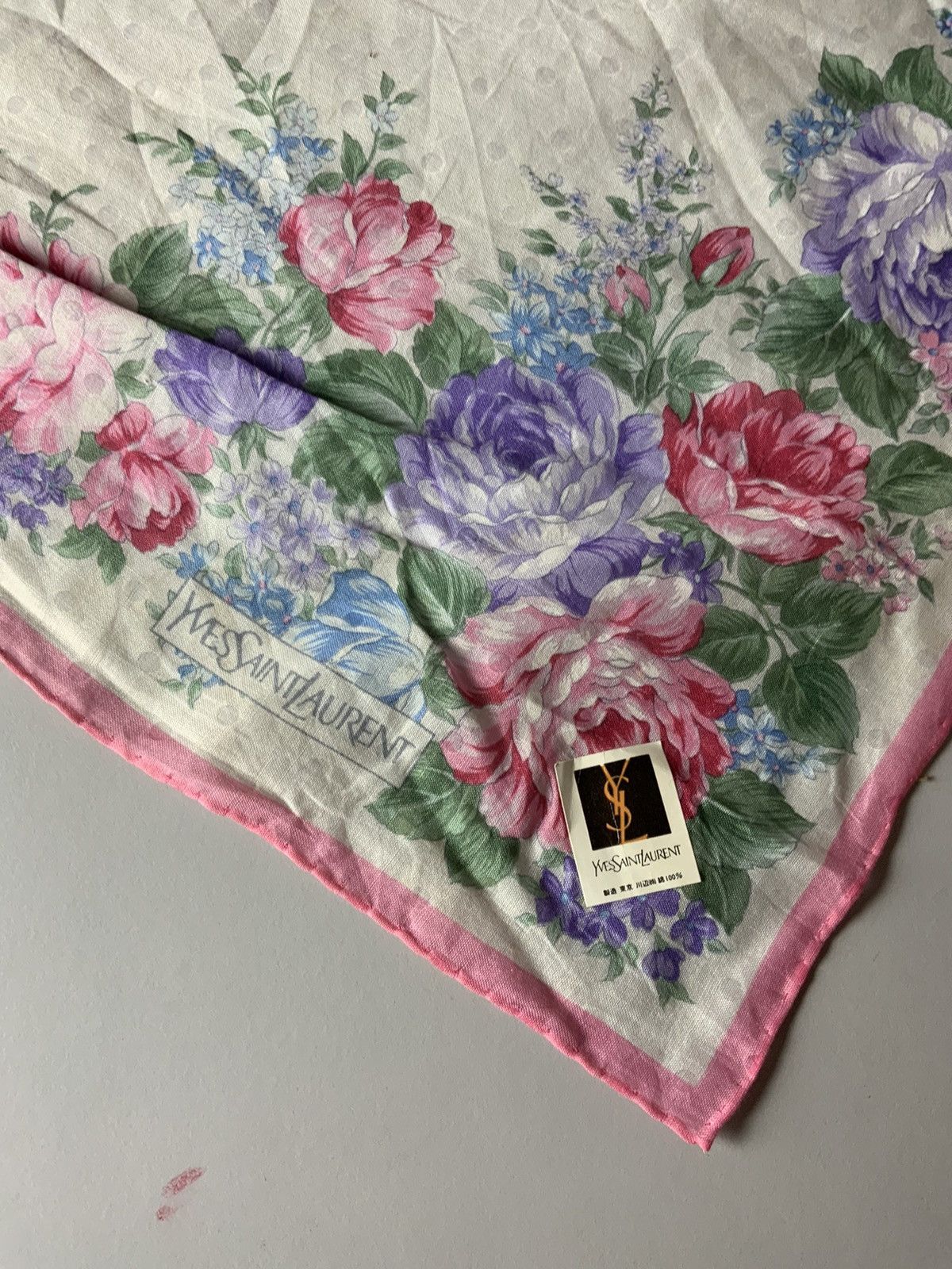 Yves Saint Laurent YSL Yves Saint Laurent Flower Vintage Bandana Handkerchief Size ONE SIZE - 10 Thumbnail