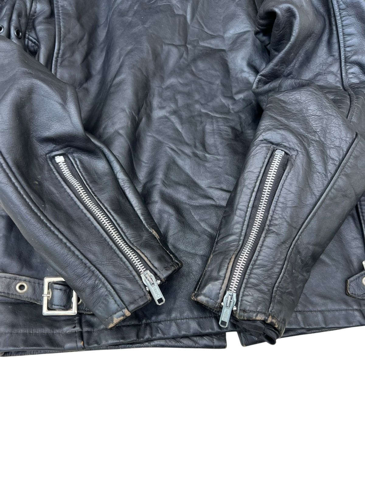 Schott Vintage 80s Schott 642 Distress Patina Leather Rider Jacket Size US S / EU 44-46 / 1 - 24 Thumbnail