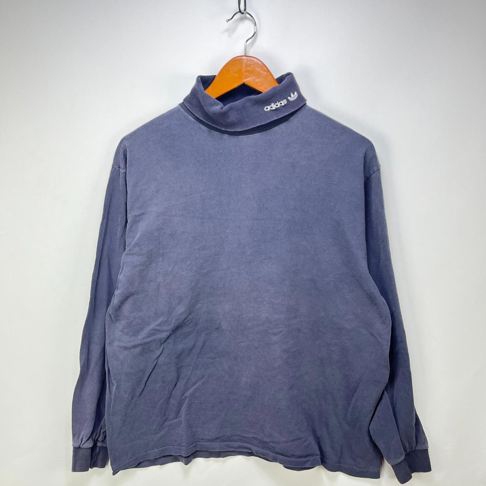 Adidas Vintage 80s Faded Adidas Turtleneck Long Sleeve Shirt Large Size US L / EU 52-54 / 3 - 1 Thumbnail