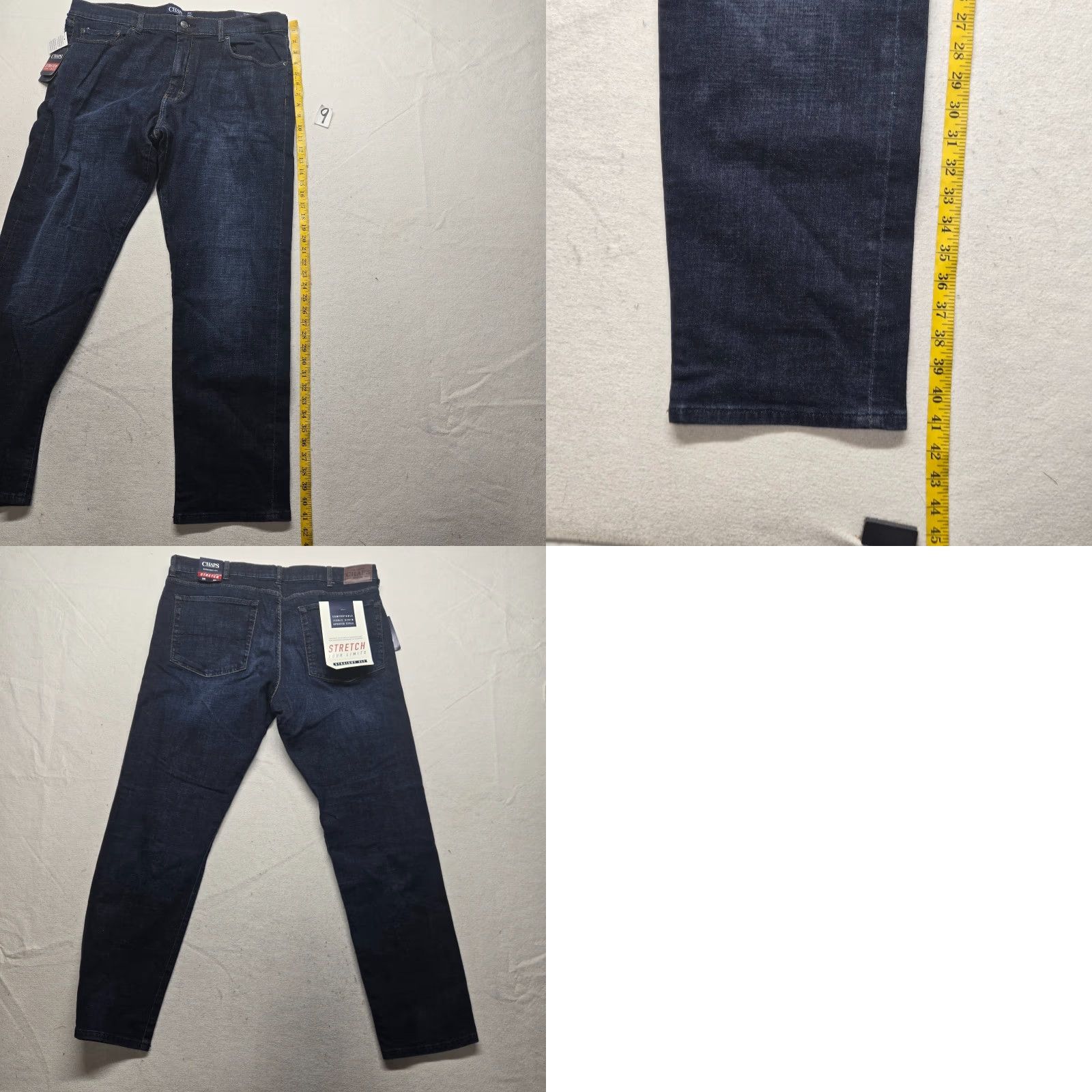 Chaps Chaps Jeans Dark Was Blue Jeans 38 x 32 Stretch Denim Retro 90s USA Pockets 5-Pocket Closure Button Zip Regular Mens Size US 38 / EU 54 - 8 Thumbnail