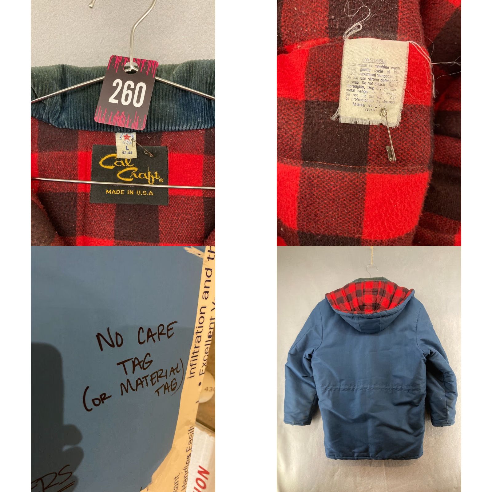 Vintage VINTAGE Cal Craft Jacket Mens L Plaid Blue Wool Lined Parka Casual 80s 90s Cowboy Dad Size US L / EU 52-54 / 3 - 8 Thumbnail