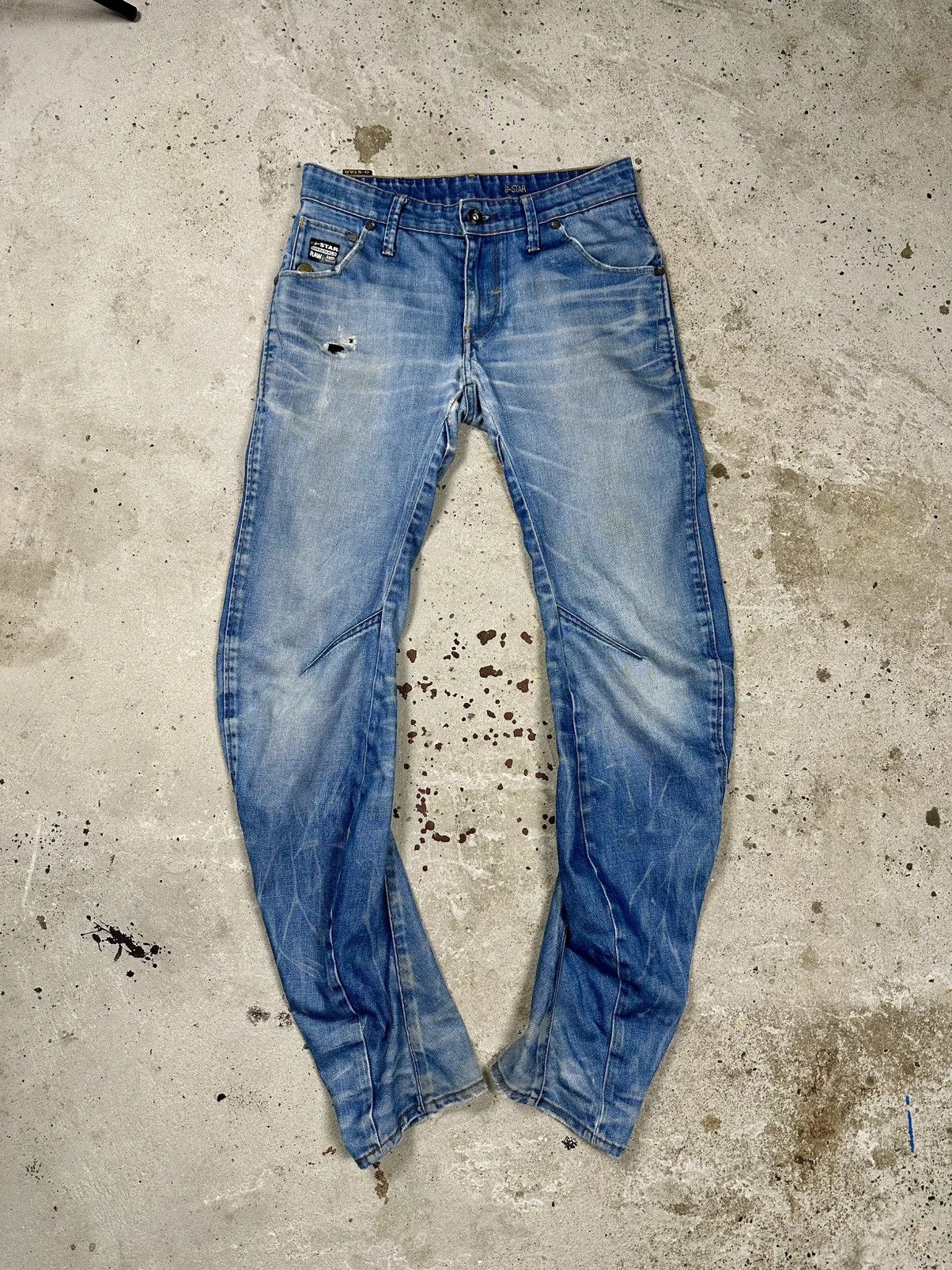 G-Star × Japanese Brand × Vintage Vintage Y2K G Star Raw Arc Slim Distressed Denim Pants Jeans Size US 29 - 1 Thumbnail