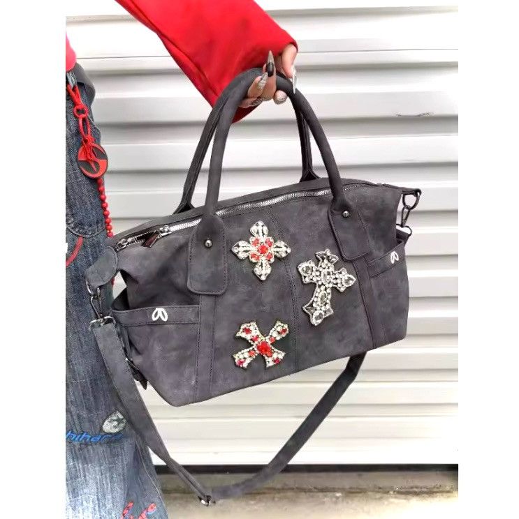 Other Handmade Punk Crystal Cross Crossbody Y2K Tote Bag Size ONE SIZE - 3 Thumbnail