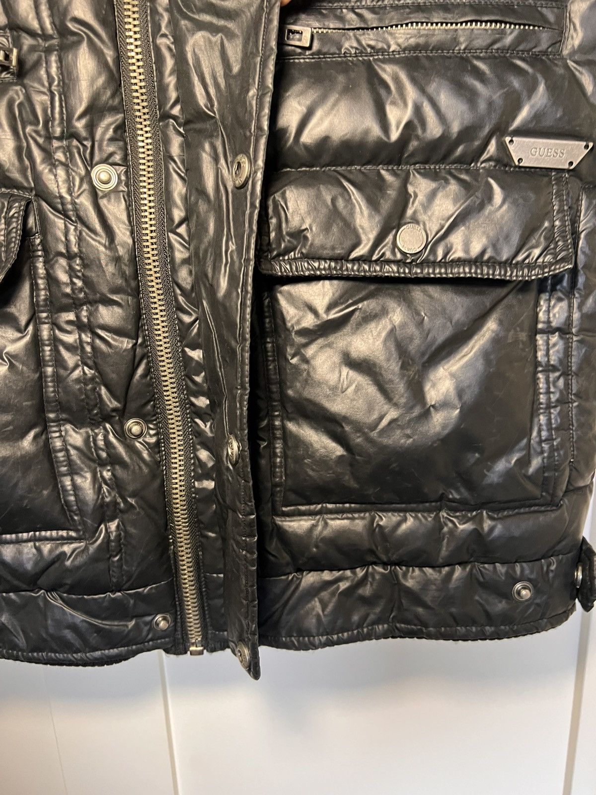 Guess Vintage Guess waterfowl/down puffer vest with hidden hood Size US M / EU 48-50 / 2 - 13 Thumbnail