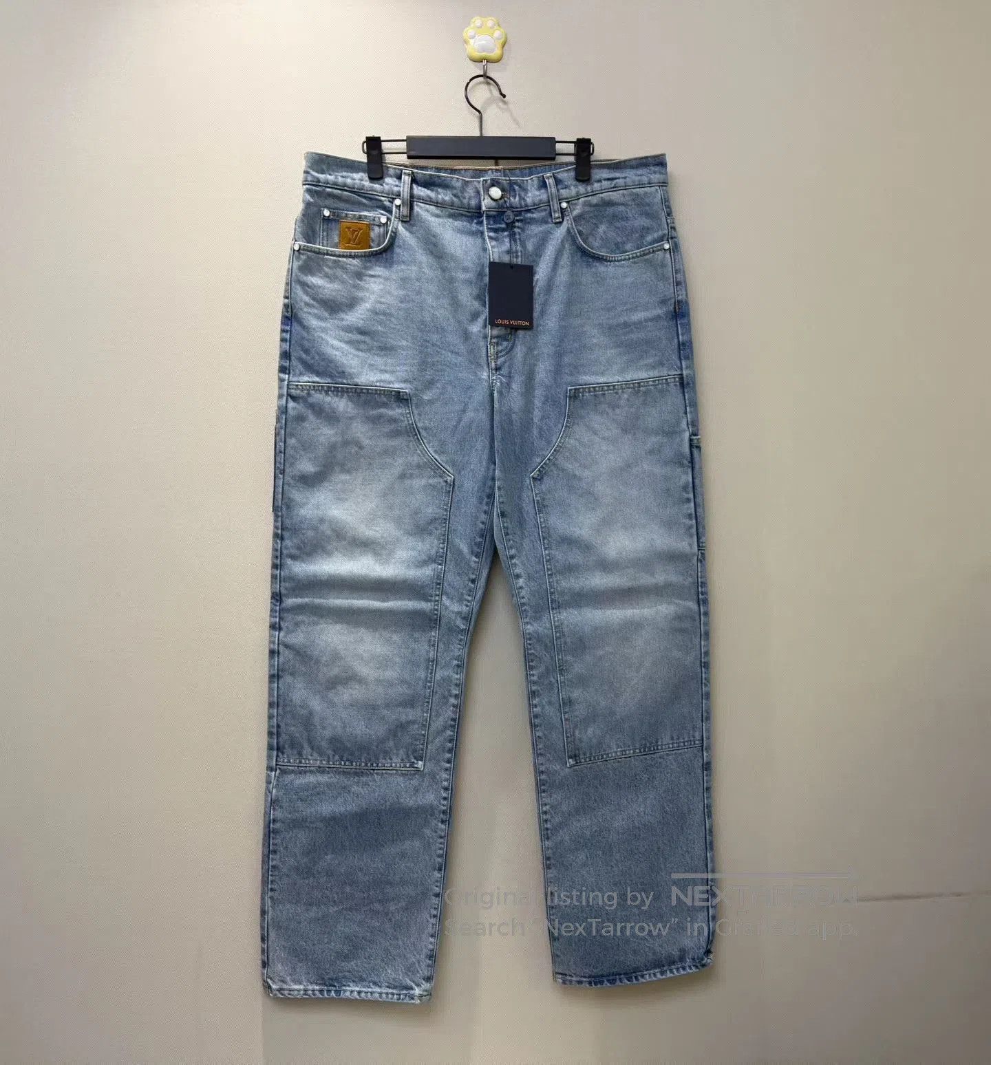 Louis Vuitton Louis Vuitton Blue Washed Patch Back Logo Denim Pants| Size US 38 / EU 54 - 1 Thumbnail