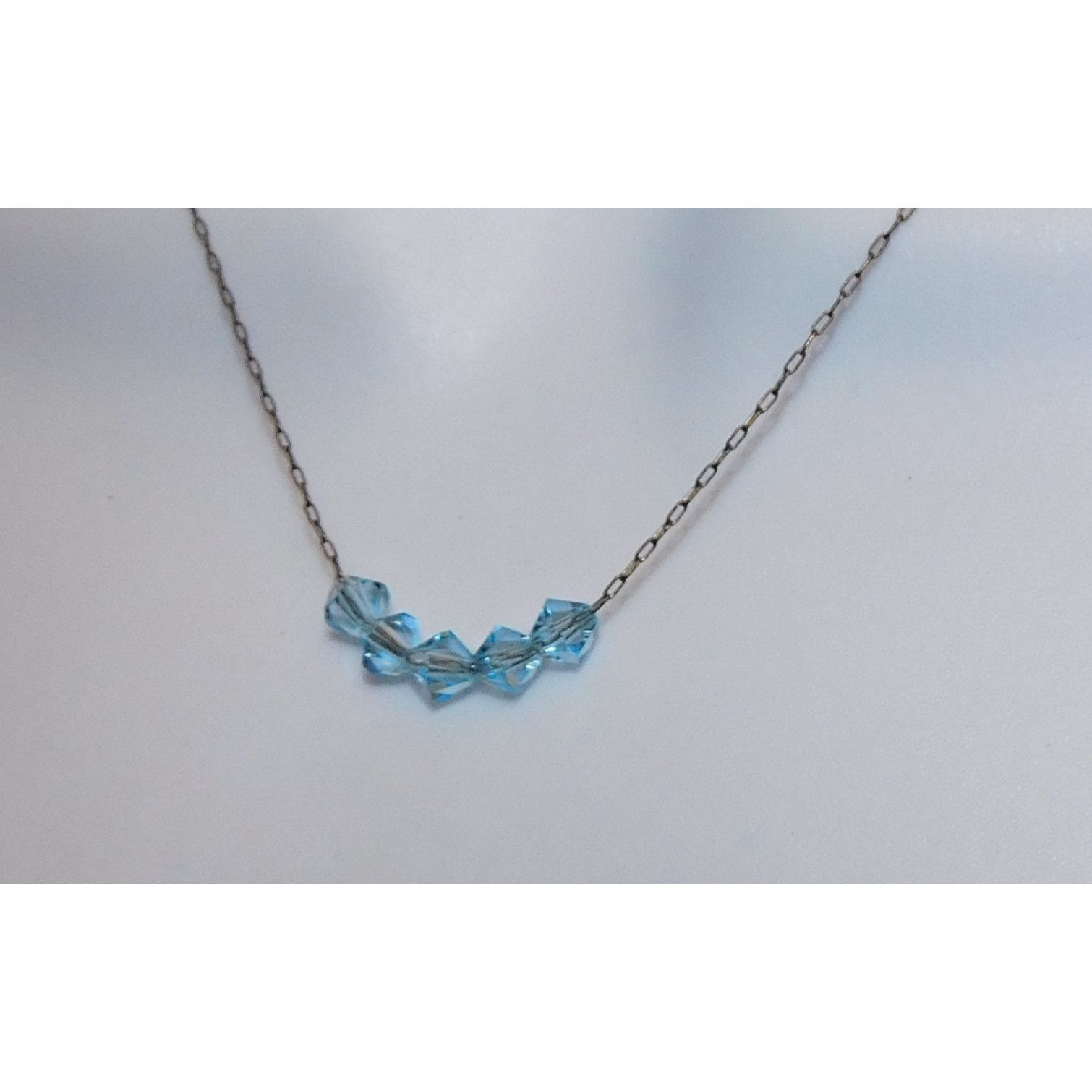 Other Whimsical Minimalist Ice Blue Beaded Necklace Size ONE SIZE - 4 Thumbnail