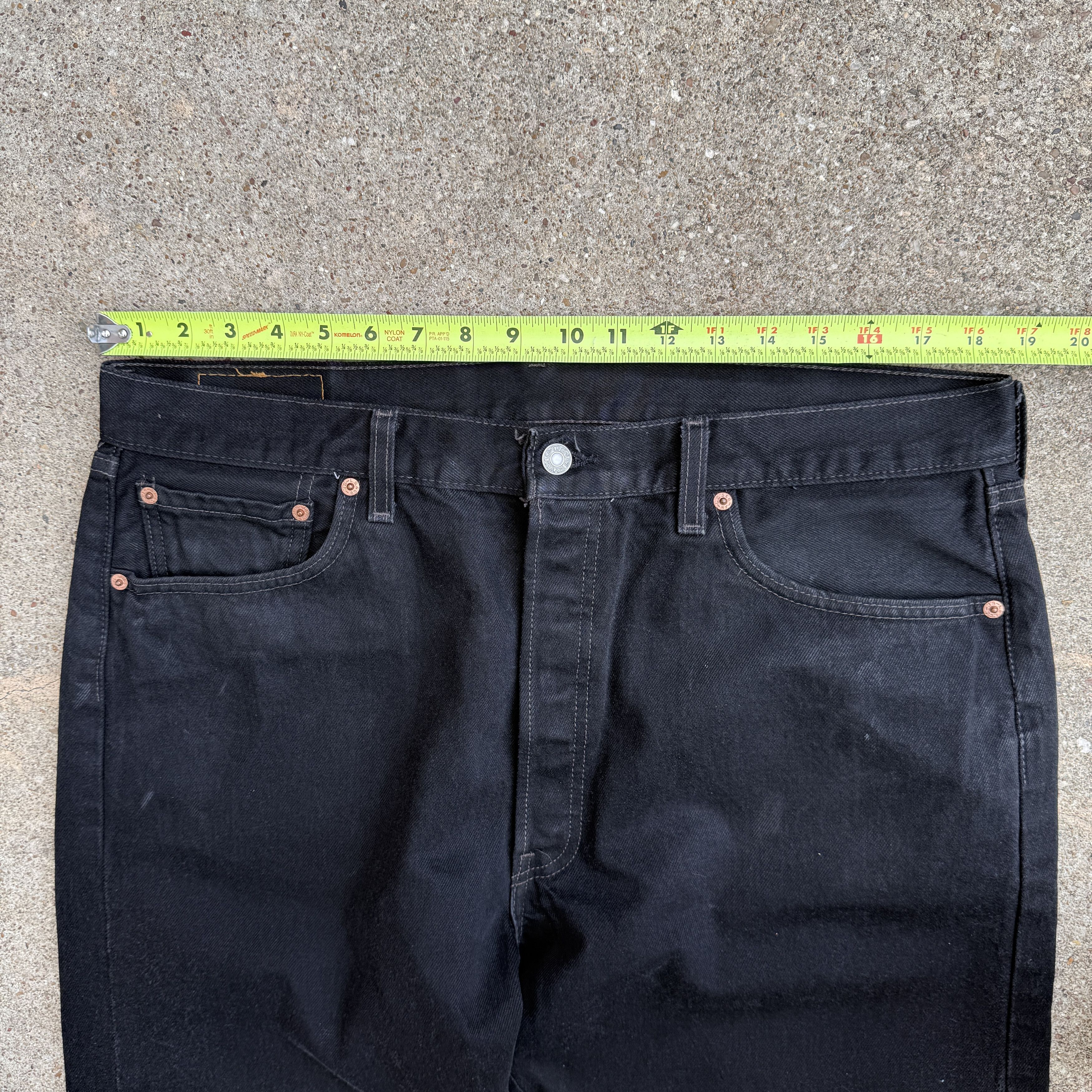 Levi's Vintage Levi's Black Denim Button Fly Jeans 501 Size US 37 - 8 Thumbnail