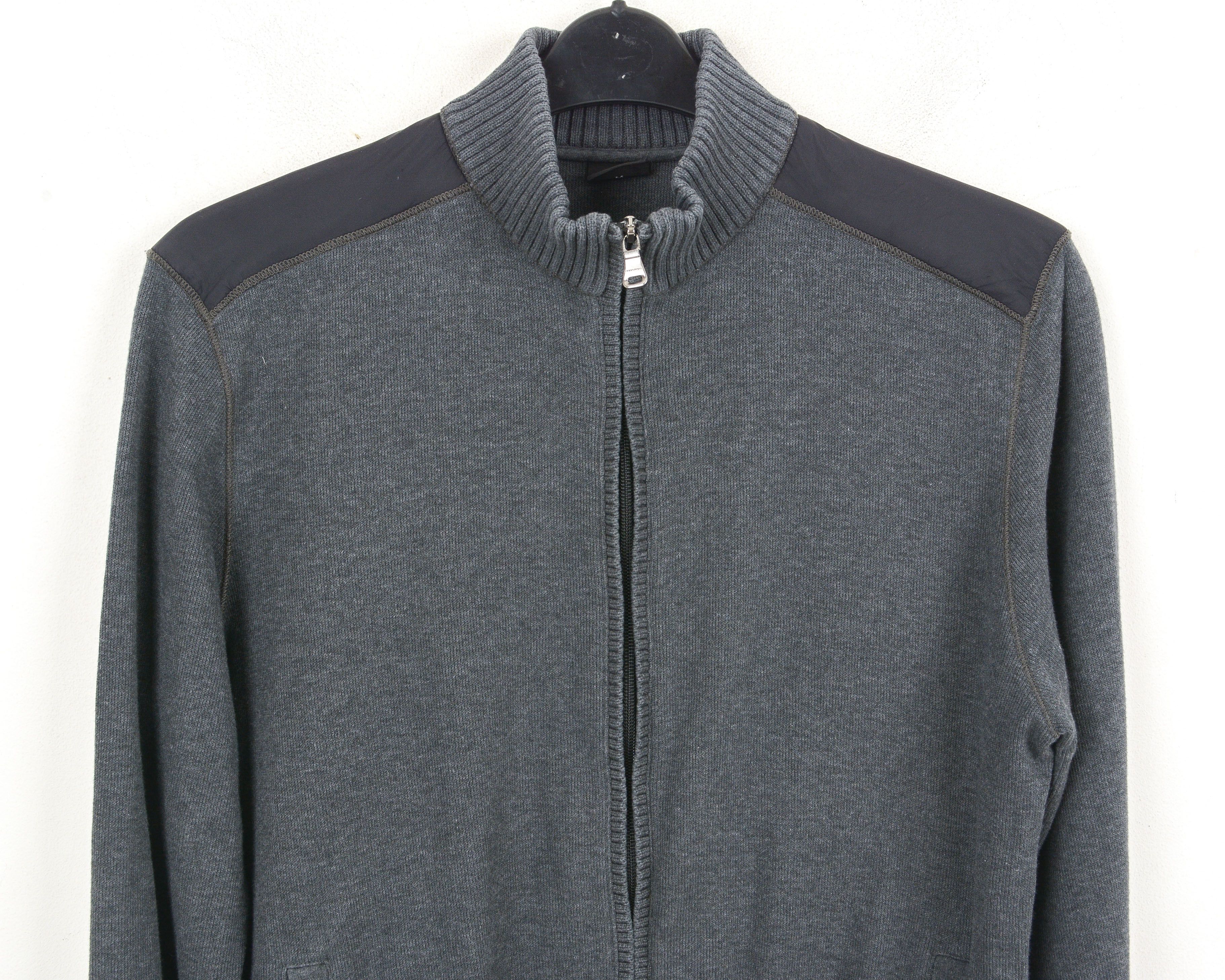 Hugo × Hugo Boss Mens M Jumper Full Zip Sweater Jacket Cotton Sweatshirt Grey Size US M / EU 48-50 / 2 - 2 Thumbnail