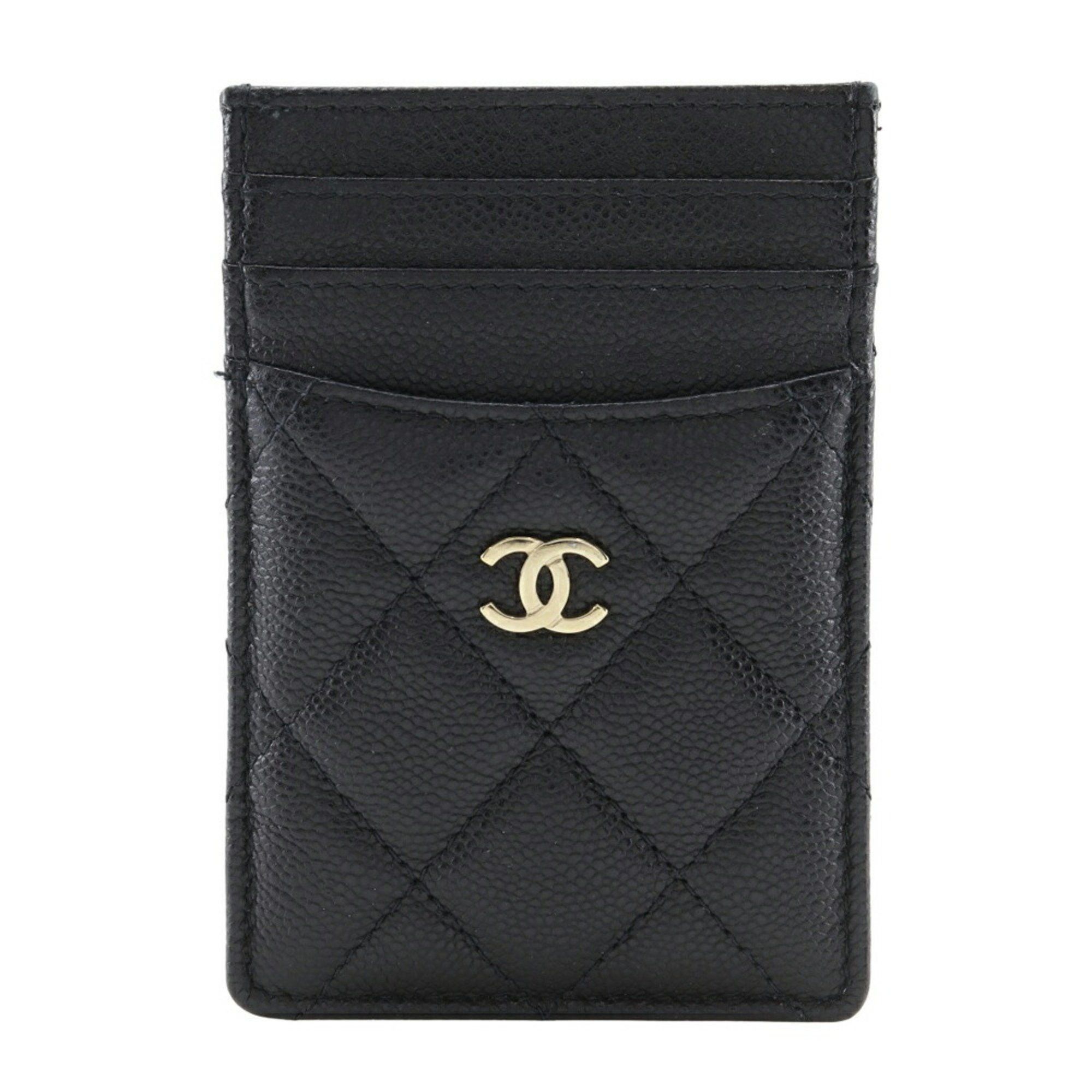 Chanel CHANEL Matelasse Card Case with Coco Mark AP3595 in Cabin Skin, Black, Women's Size ONE SIZE - 1 Thumbnail