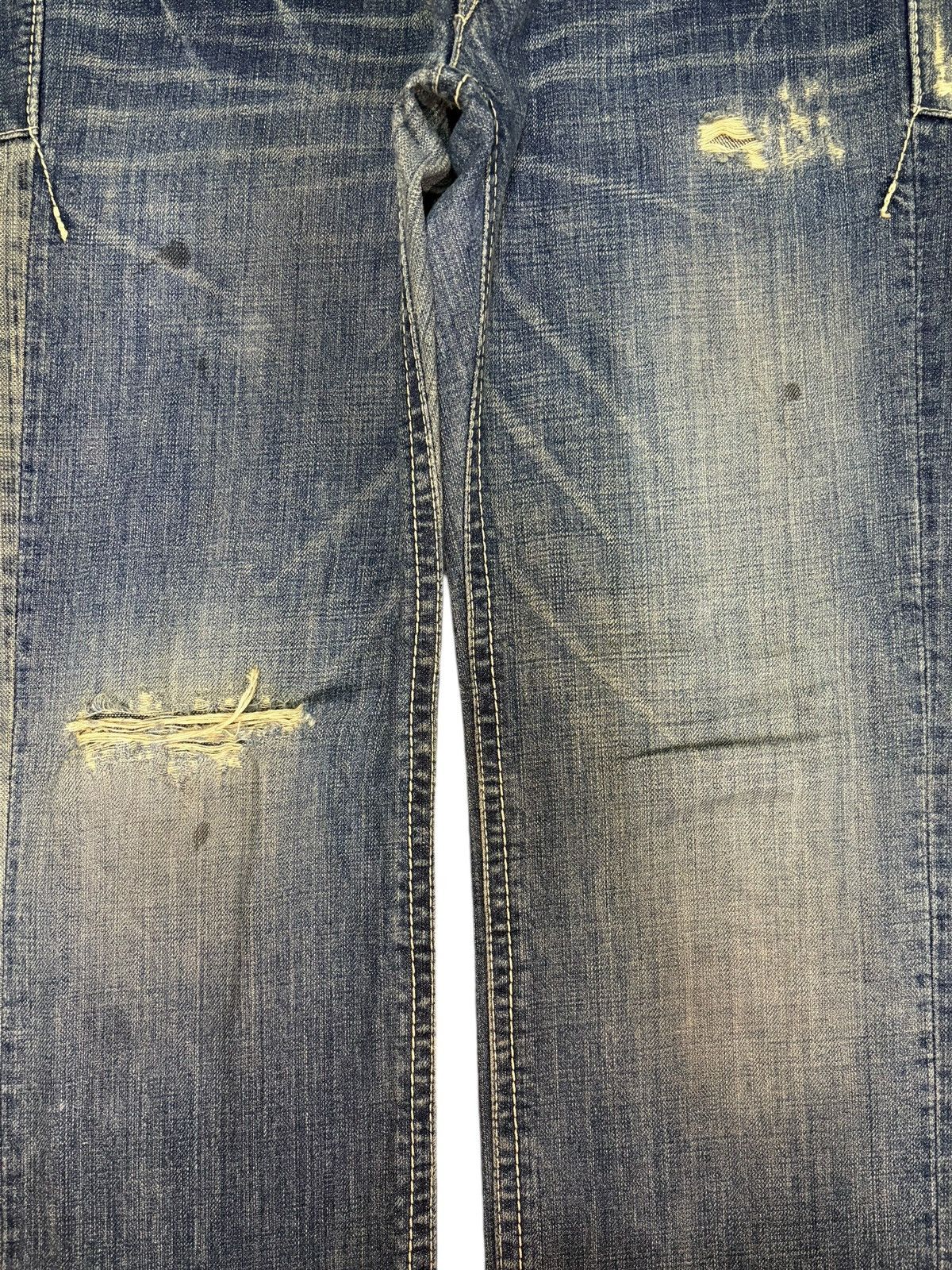 Edwin Vintage Japanese Brand Mud Wash Distress Jeans Size 29" - 3 Thumbnail