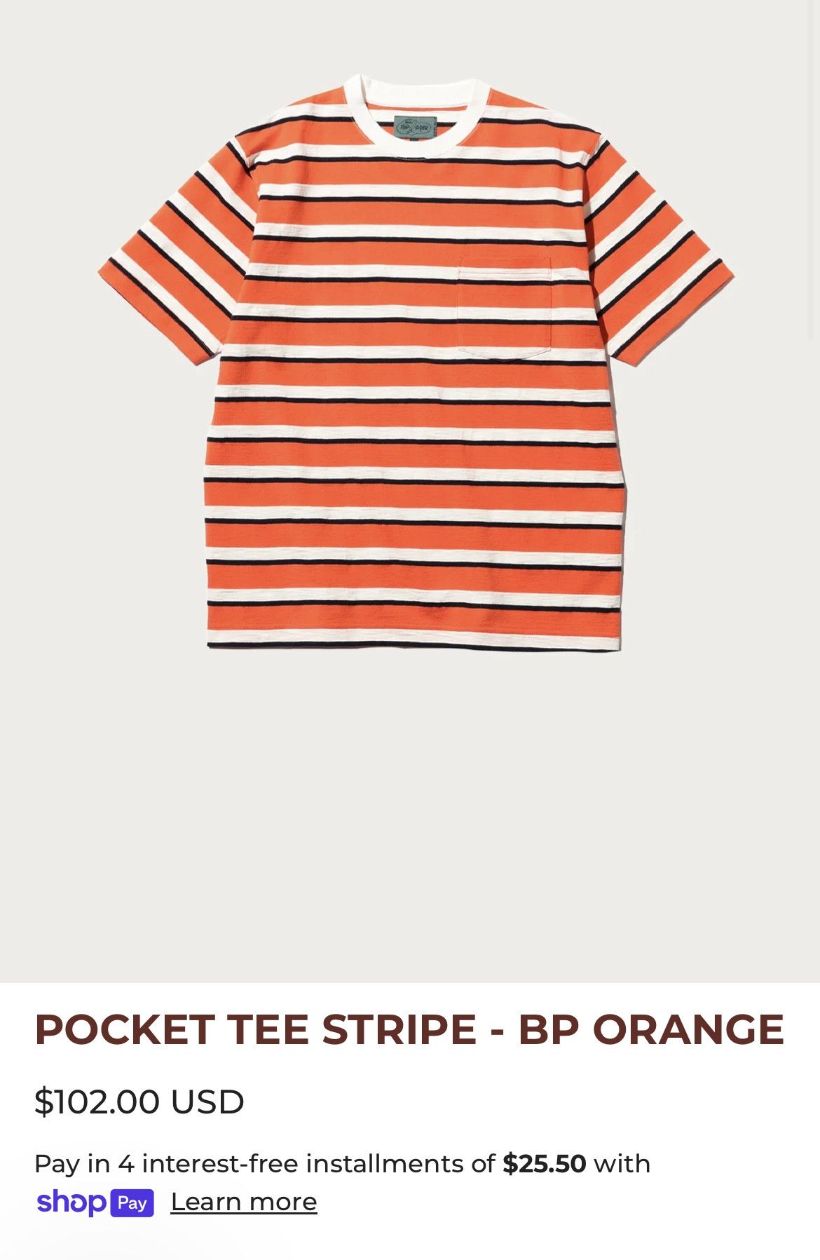 Beams Plus × Sperry BEAMS PLUS X SPERRY Pocket Tee Stripe - BP Orange Size US L / EU 52-54 / 3 - 5 Thumbnail