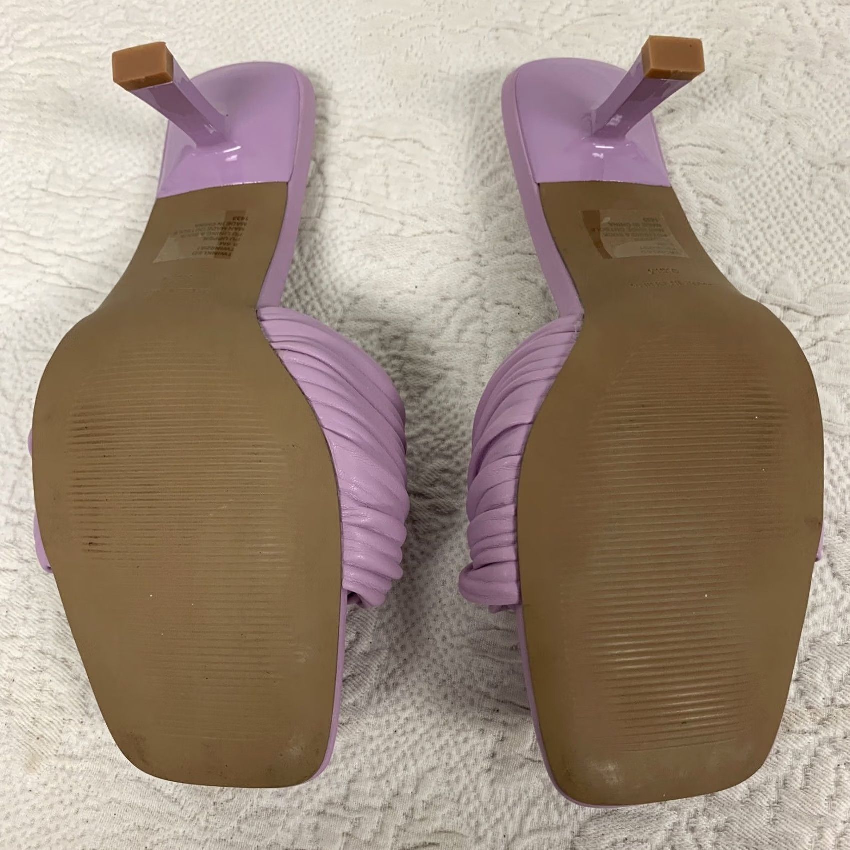 Steve Madden Steve Madden Womens Mule Dress 9.5 Lavender Purple Twinkled Soft-Volume Strap Heel Mid (2-2.9 in) Slip On Womens Size L / US 10 / IT 46 - 6 Thumbnail
